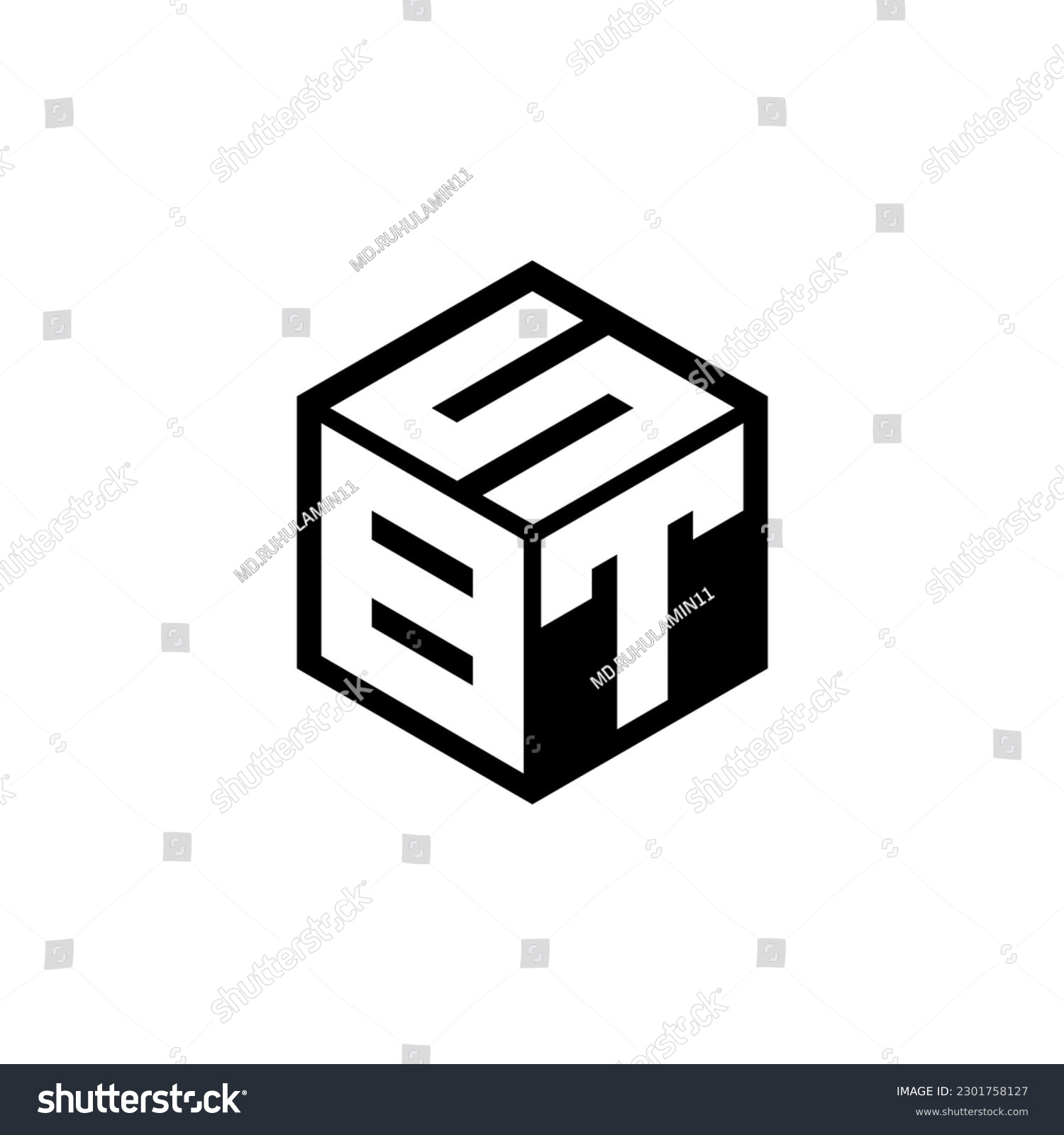 BTS letter logo design in illustration. Vector - Royalty Free Stock ...