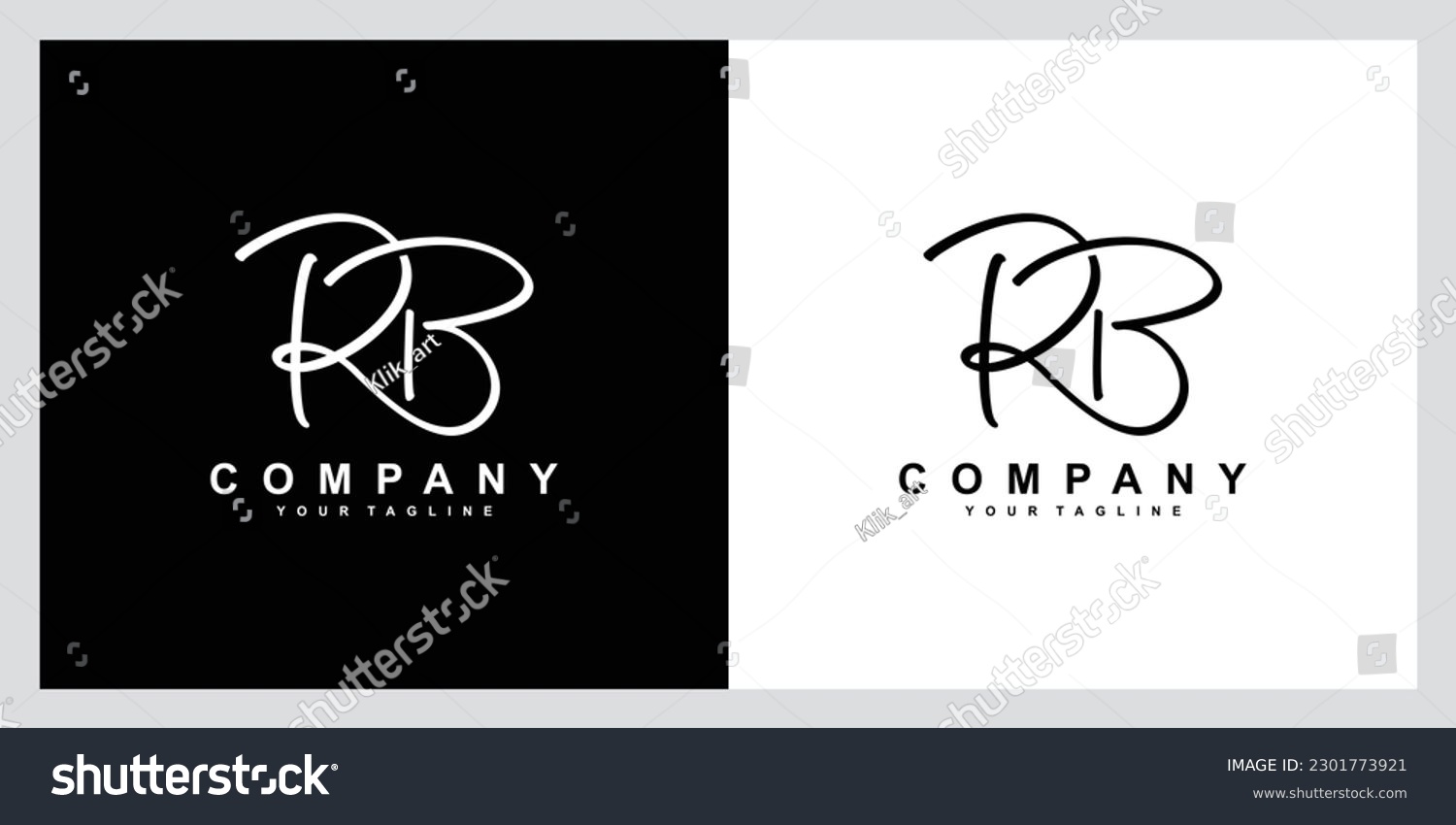 RB initial signature logo. Handwriting logo - Royalty Free Stock Vector ...