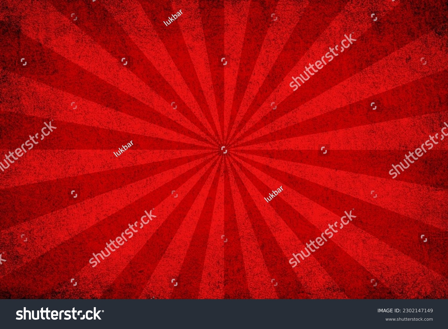 Red grunge background with sunburst  #2302147149