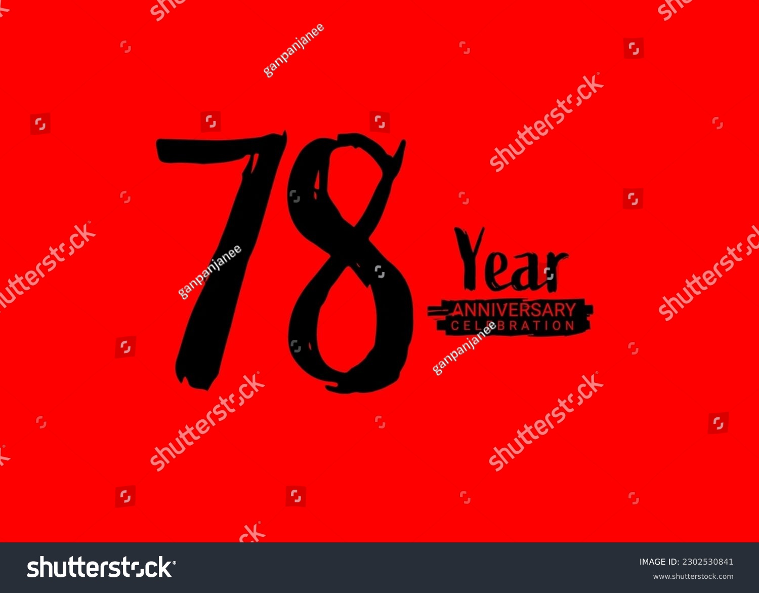 78 Years Anniversary Celebration logo on red - Royalty Free Stock ...