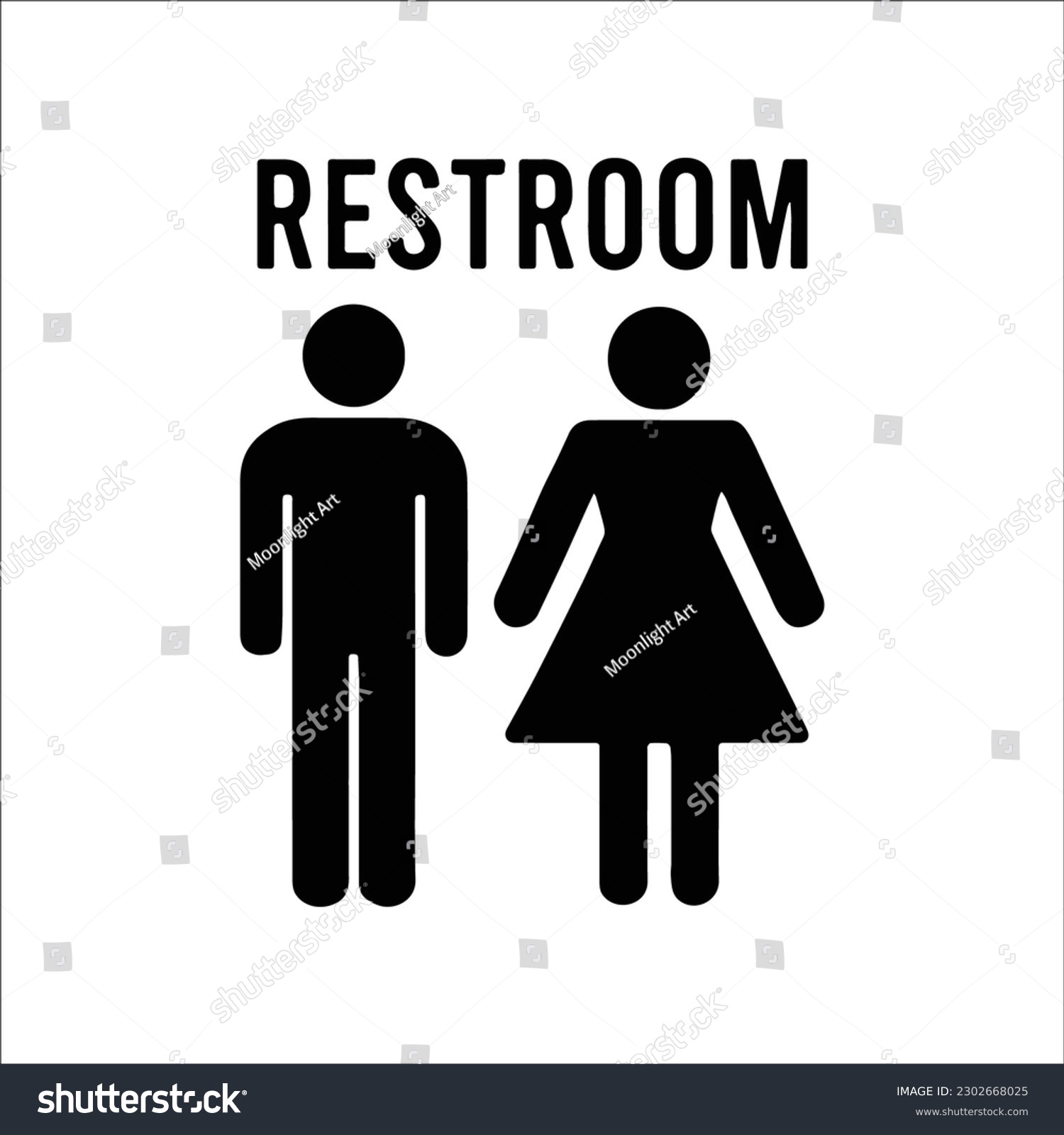 Restroom sign svg, Bathroom svg instant download - Royalty Free Stock ...