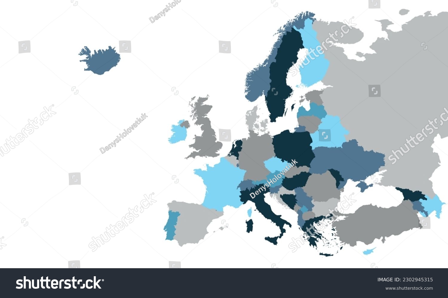 Europe blank map. Europe map with isolated - Royalty Free Stock Vector ...