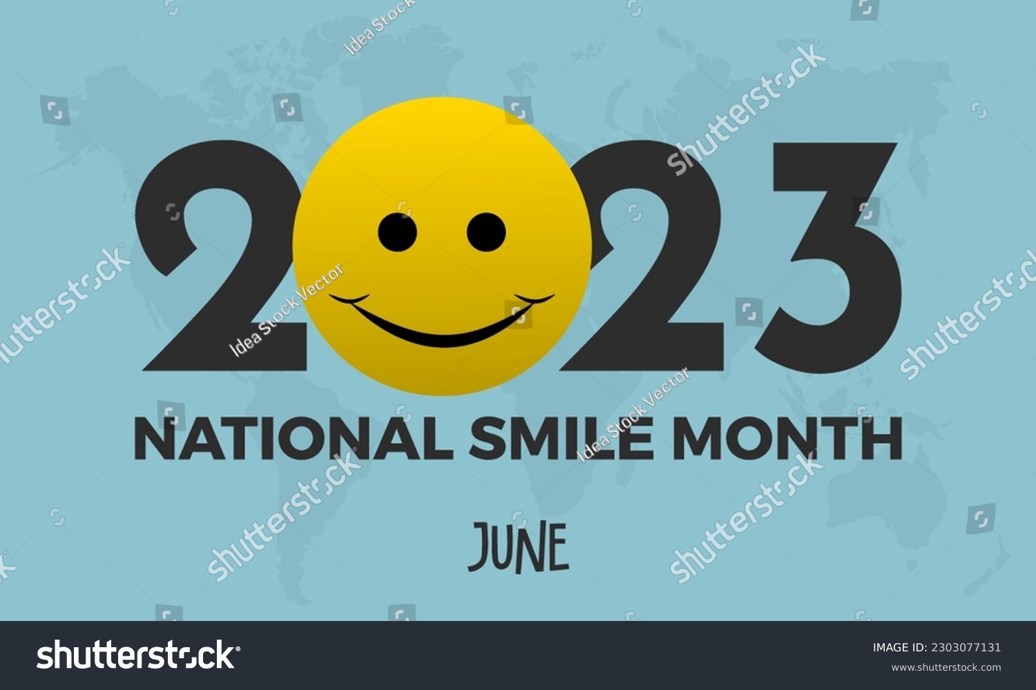 2023 Concept National Smile Month friendship, - Royalty Free Stock ...