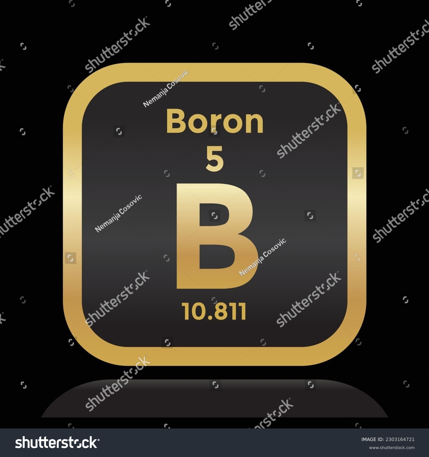 boron periodic table element, chemistry, vector - Royalty Free Stock ...