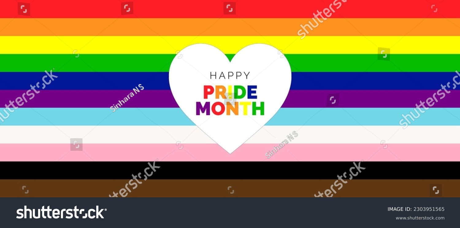 Happy Pride Month Banner. Pride Banner with - Royalty Free Stock Vector ...