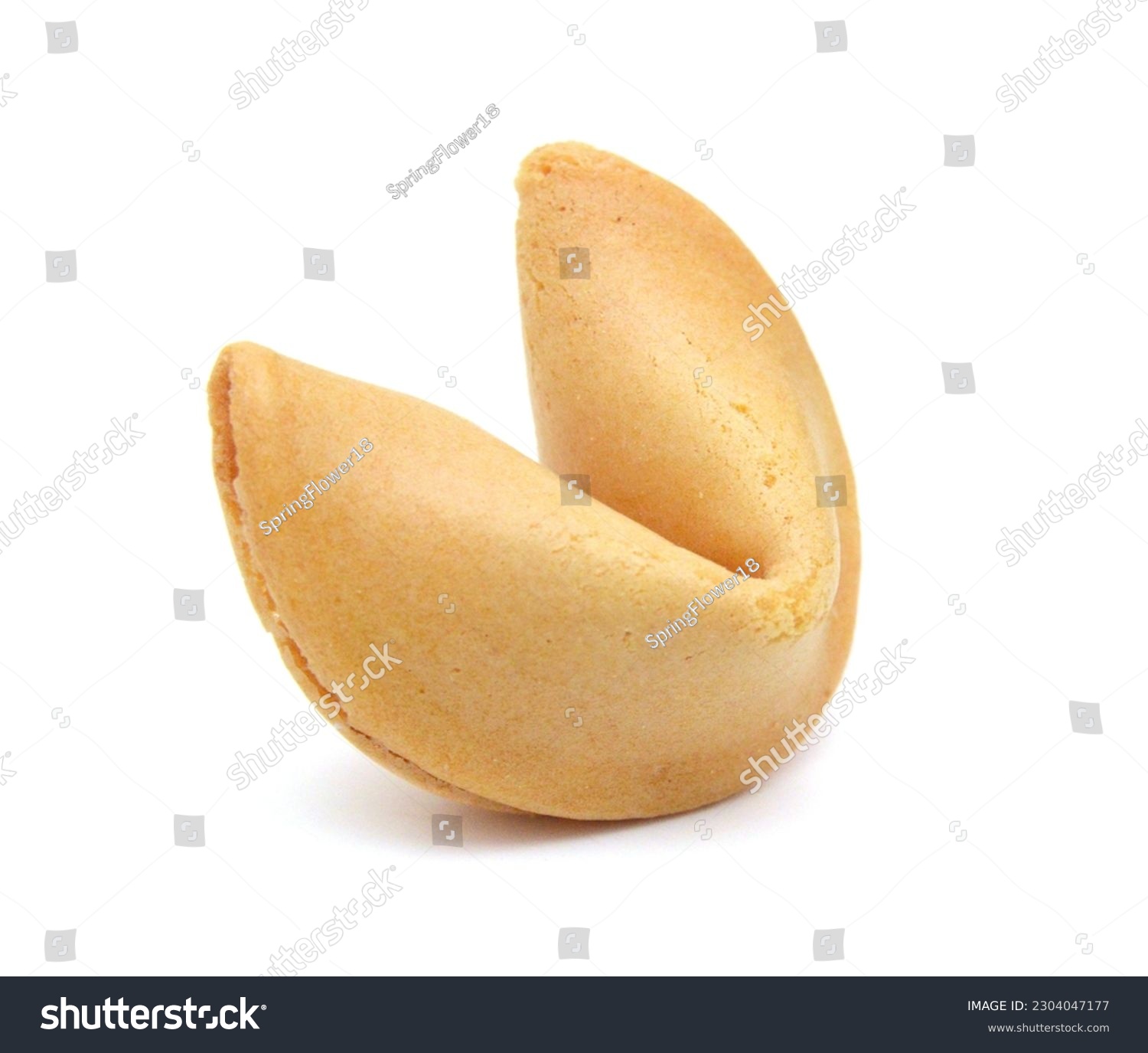 Stack fortune cookies isolated on white #2304047177