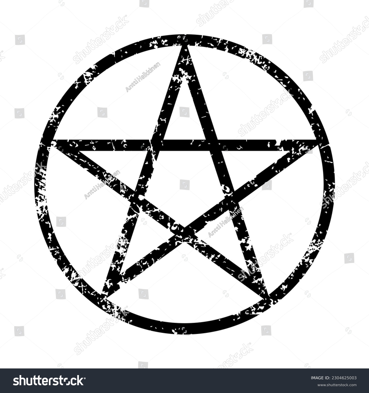 Pentagram symbol. Grunge texture. Religion icon - Royalty Free Stock ...