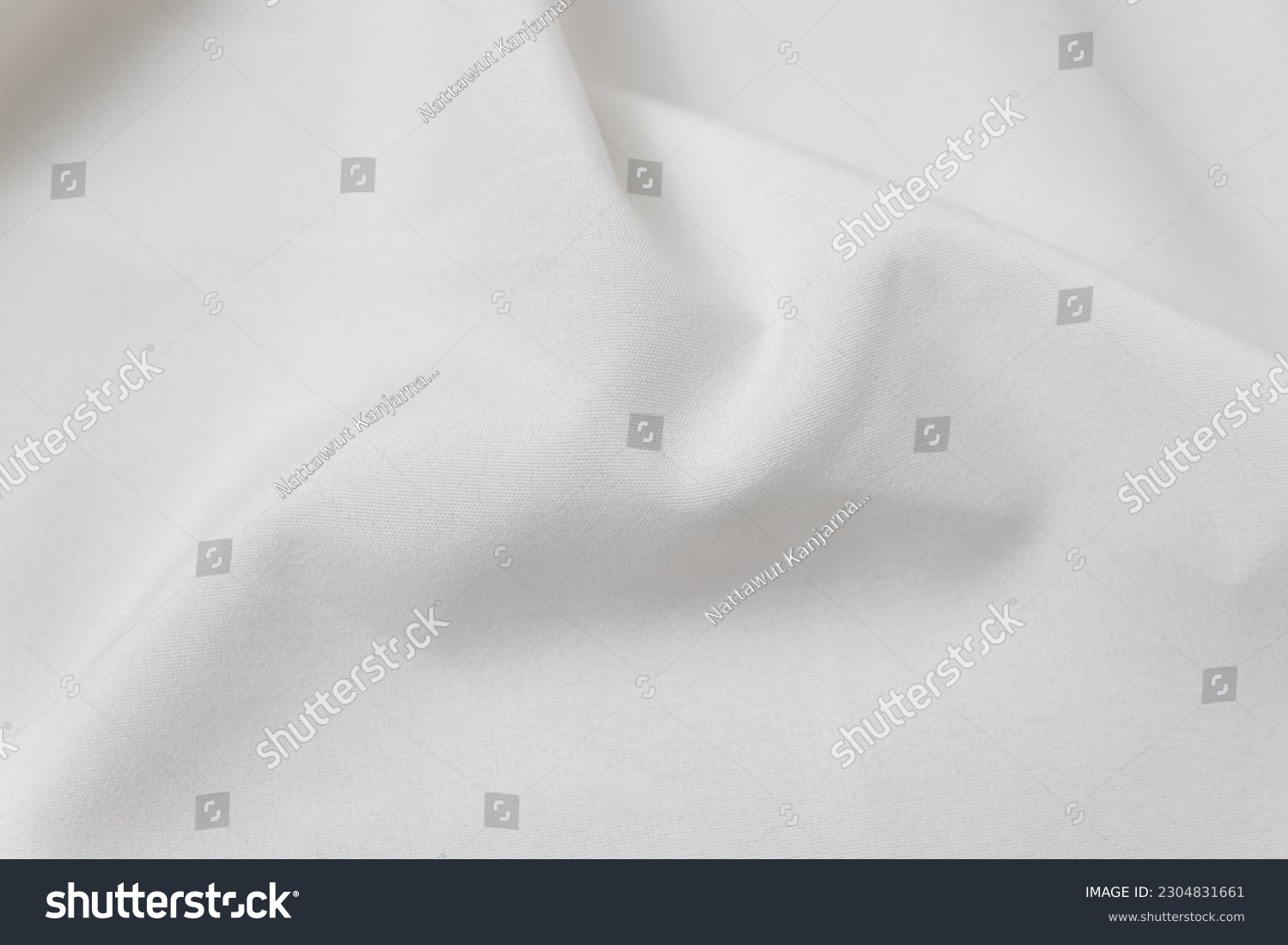 Mauled off-white colored fabric texture background. This fabric is made of polyester and spandex. #2304831661