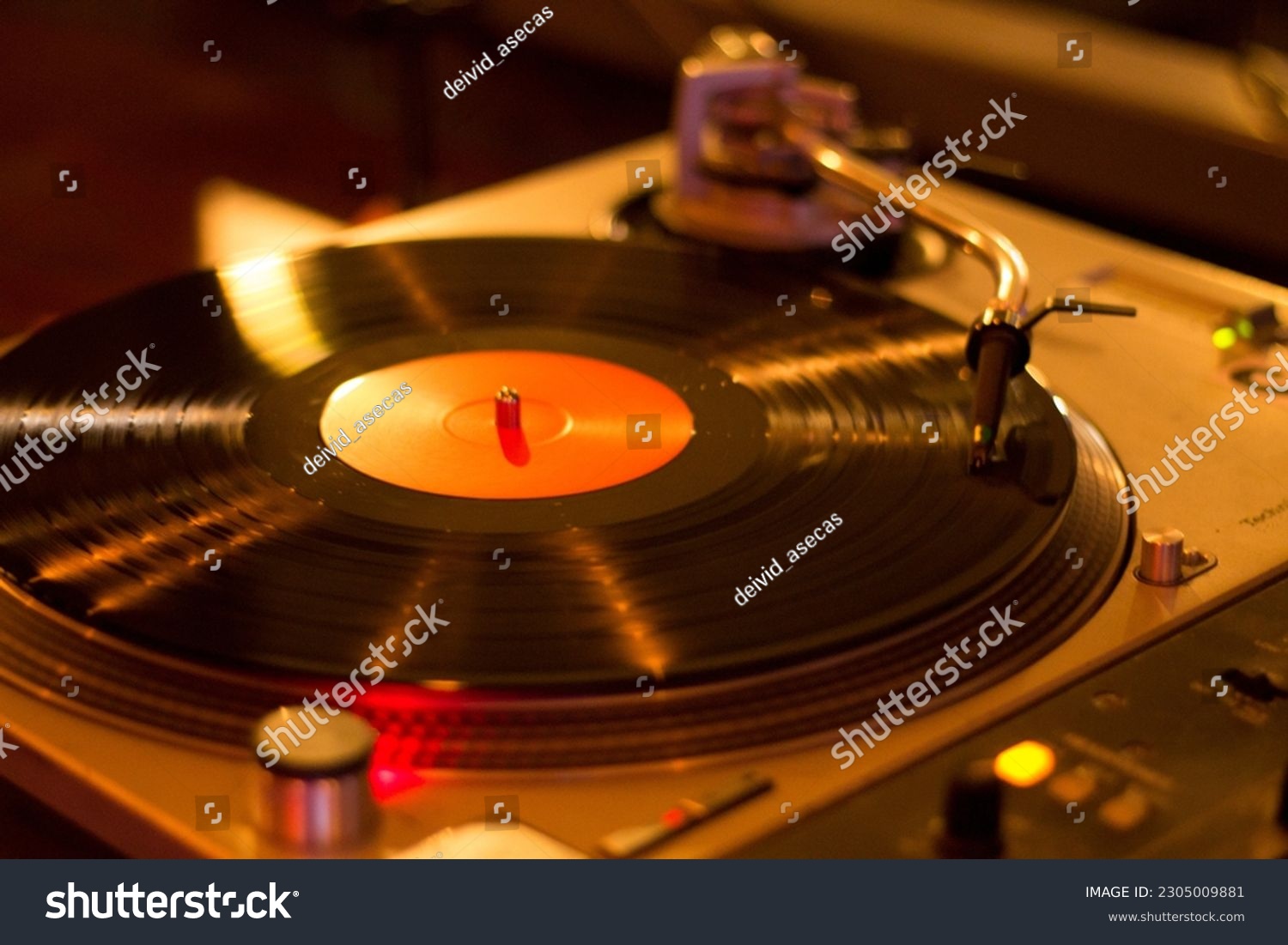 Vinyl record turntable dj music party vintage disc jockey #2305009881