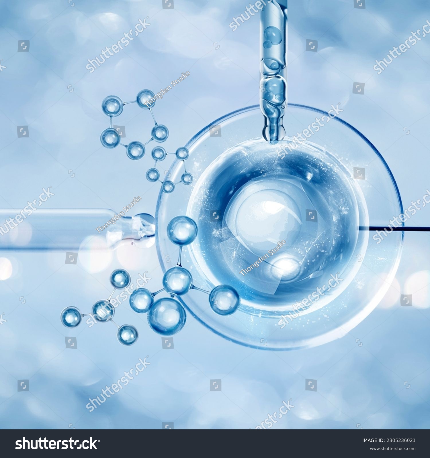 bubble and molecule background for cosmetic product #2305236021