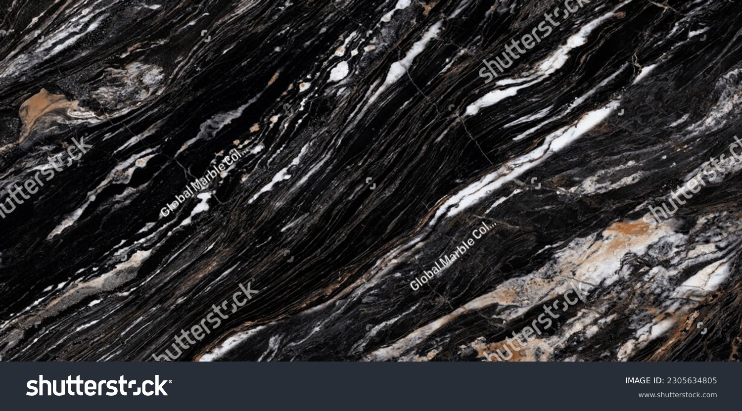 Black Marble Texture, Golden Veins, High Gloss Marble For Abstract Interior Home Decoration And Ceramic Wall Tiles And Floor Tiles Surface.  #2305634805