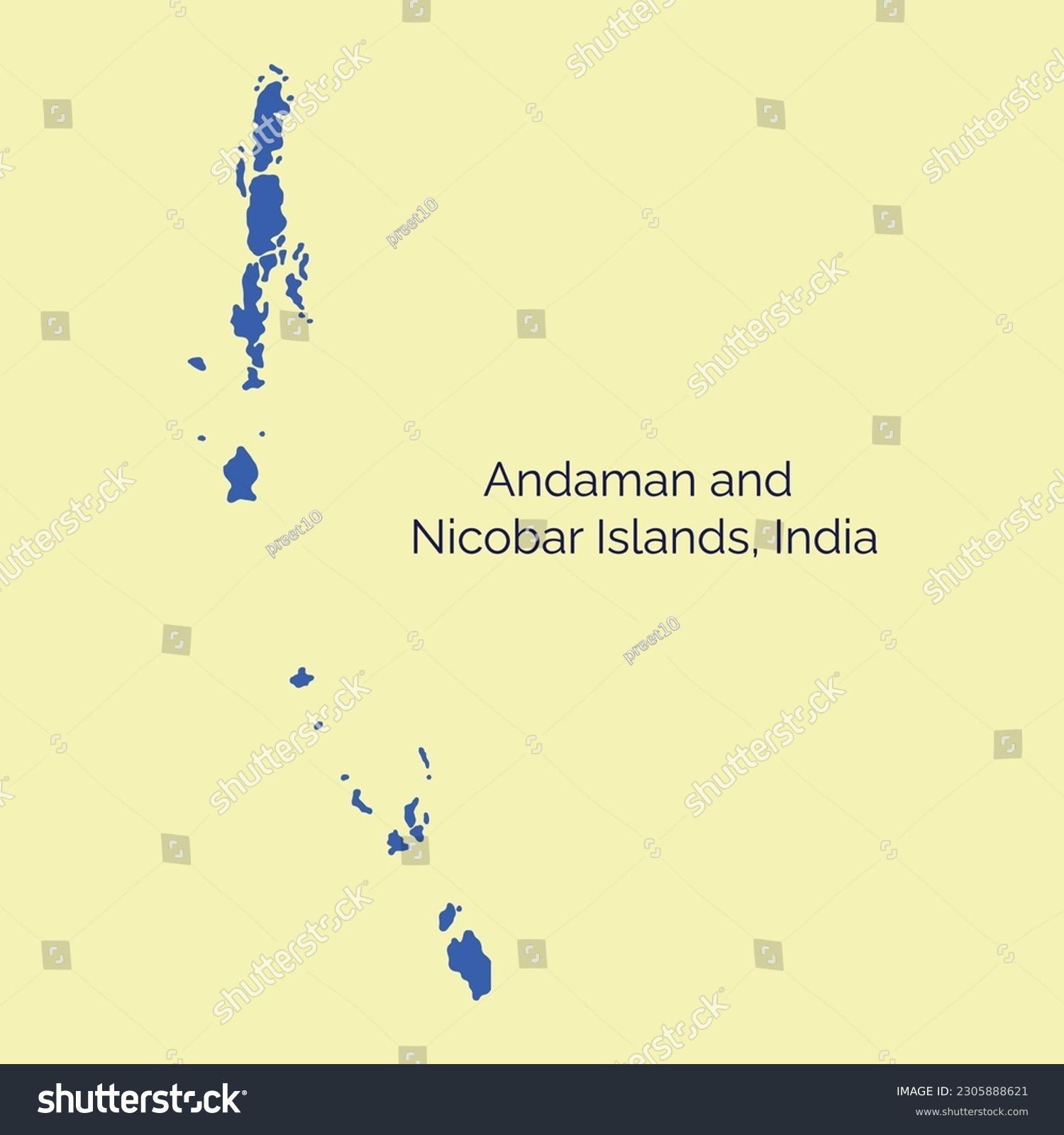 Andaman and Nicobar Islands modern map. Vector, - Royalty Free Stock ...