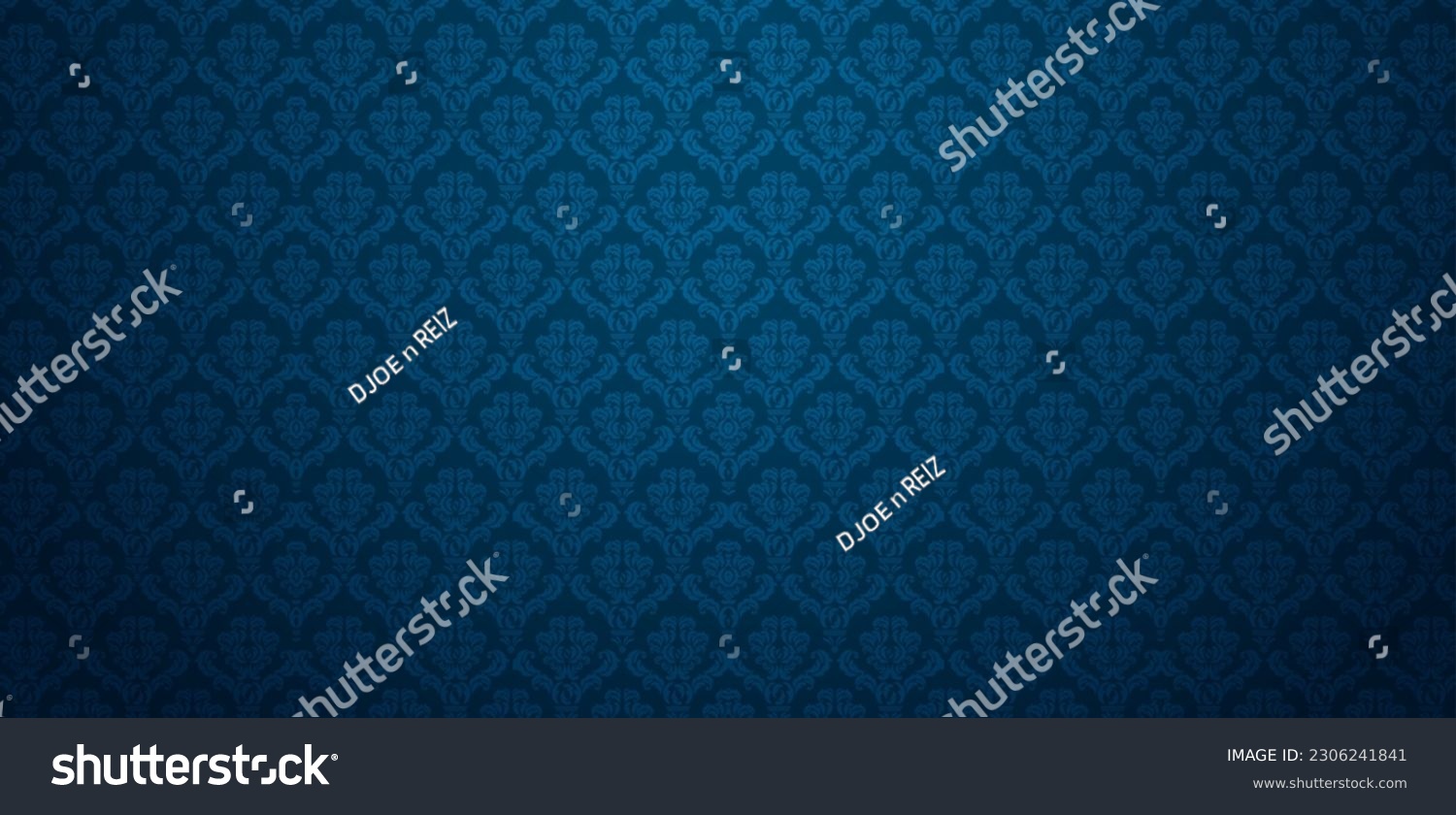 vector illustration seamlessly patterns dark blue damask wallpaper for Presentations marketing, decks, Canvas for text-based compositions: ads, book covers, Digital interfaces, print design templates #2306241841