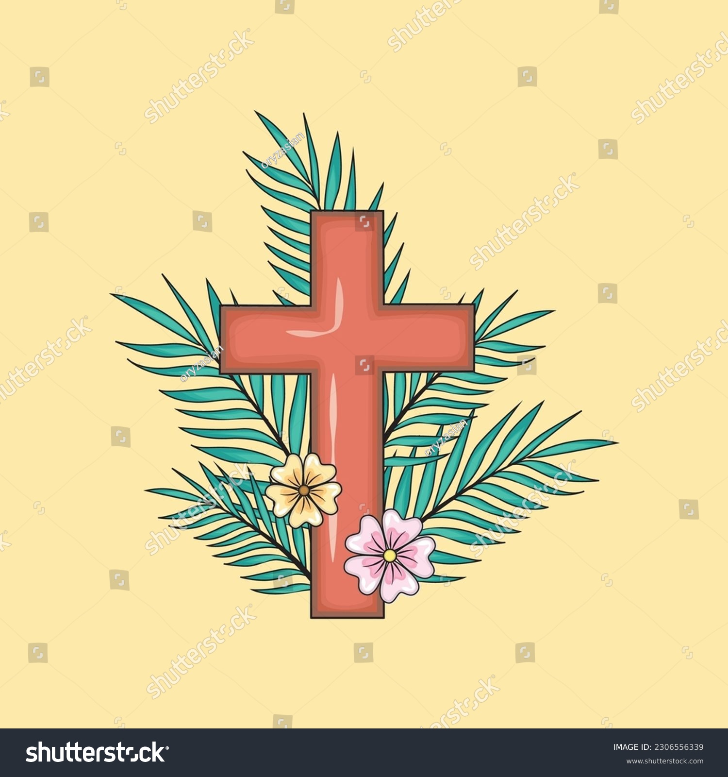 Christian cross symbol illustration vector - Royalty Free Stock Vector ...