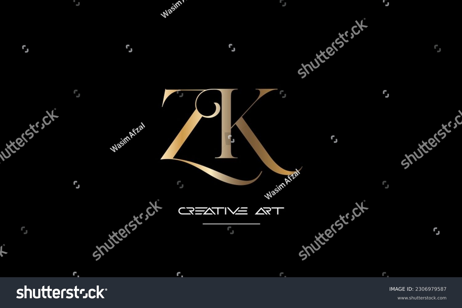 Zk Kz Z K Abstract Letters Logo Monogram Royalty Free Stock Vector 2306979587