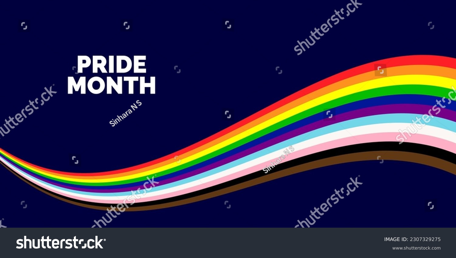 Happy Pride Month Banner Pride Banner With Royalty Free Stock Vector