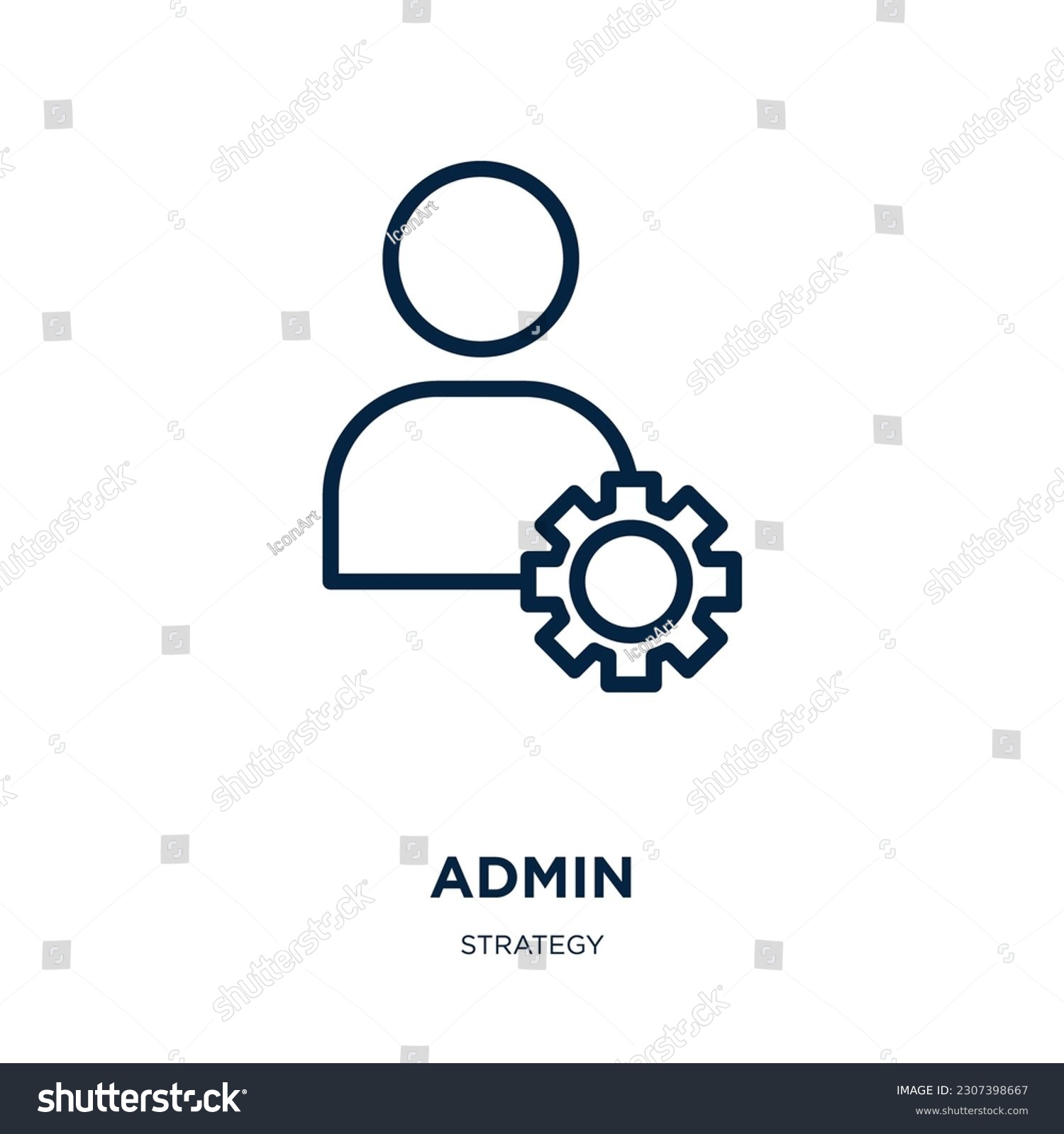 Admin Icon From Strategy Collection Thin Linear Royalty Free Stock