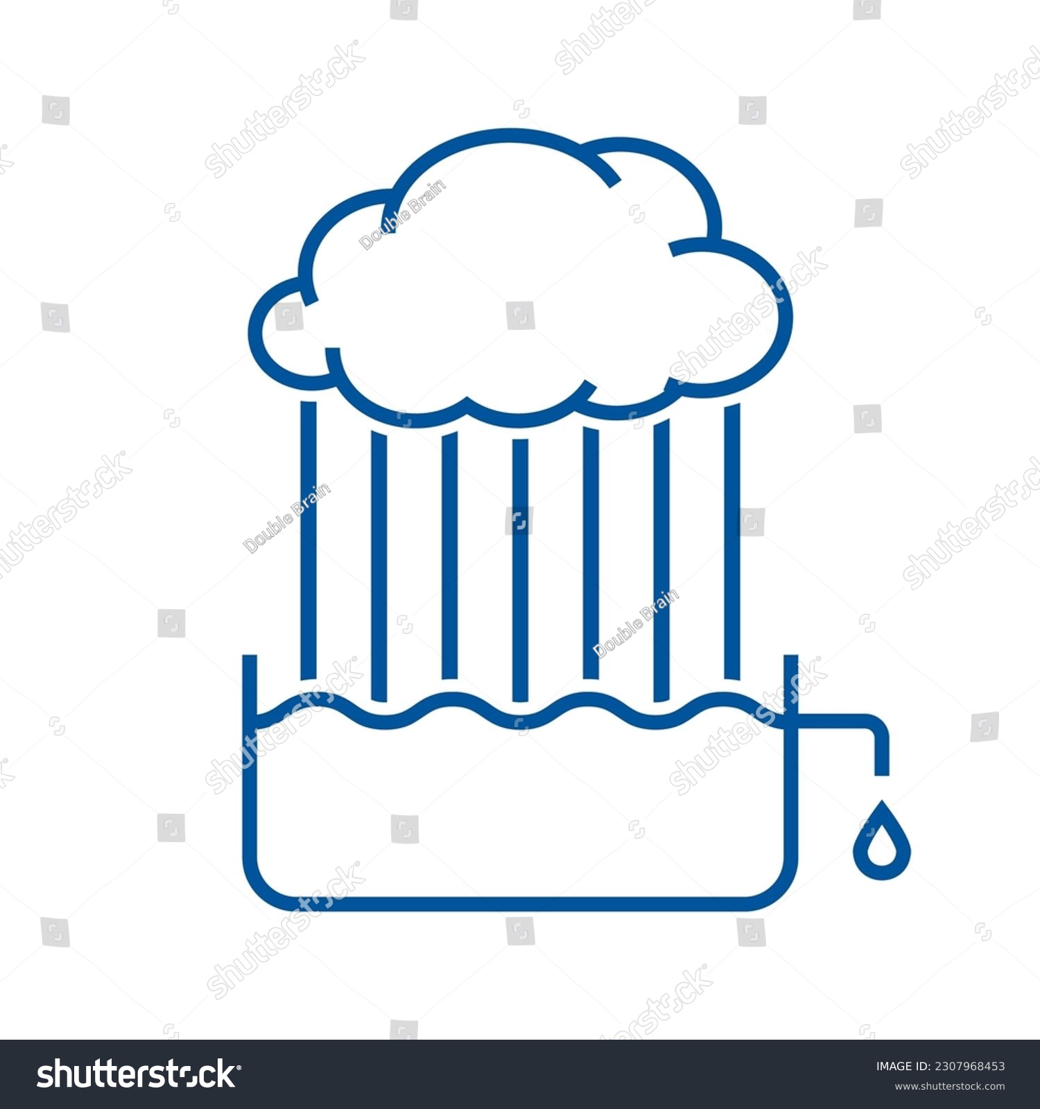 Rainwater Harvesting Sign. Drought Tolerant Logo - Royalty Free Stock ...