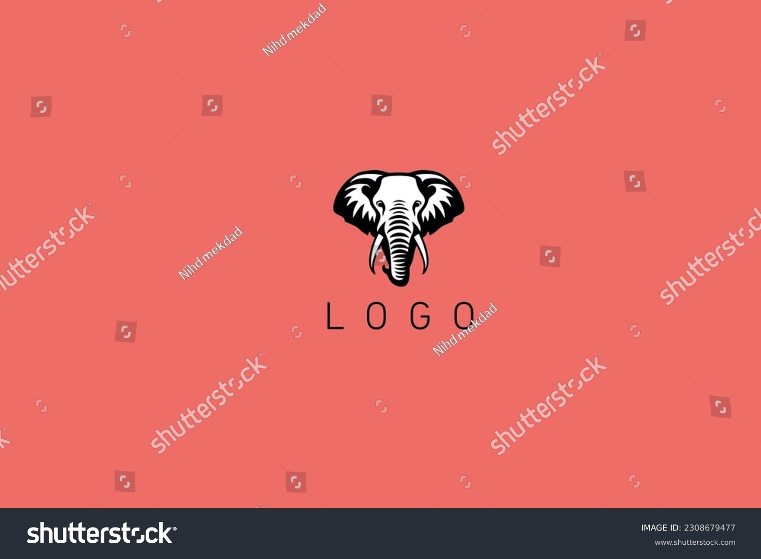 elephant logo, elegant unique logo - Royalty Free Stock Vector ...