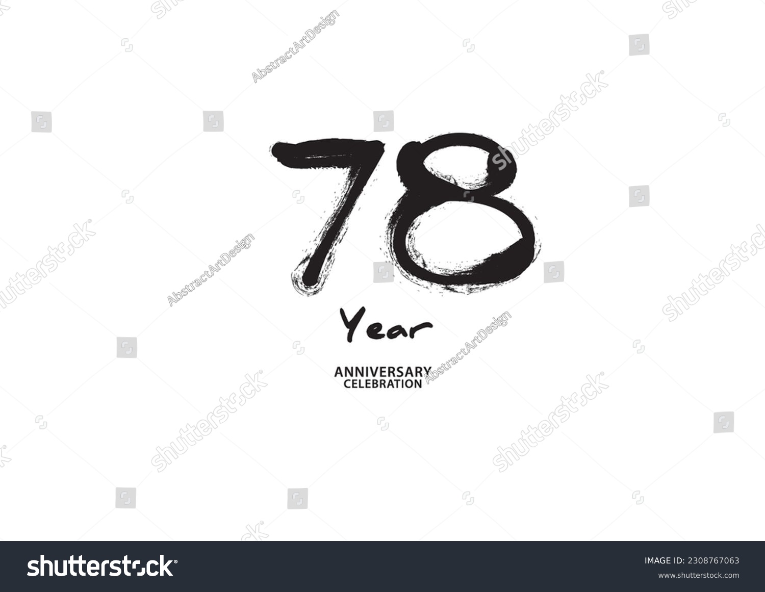 78 year anniversary celebration logotype on - Royalty Free Stock Vector ...