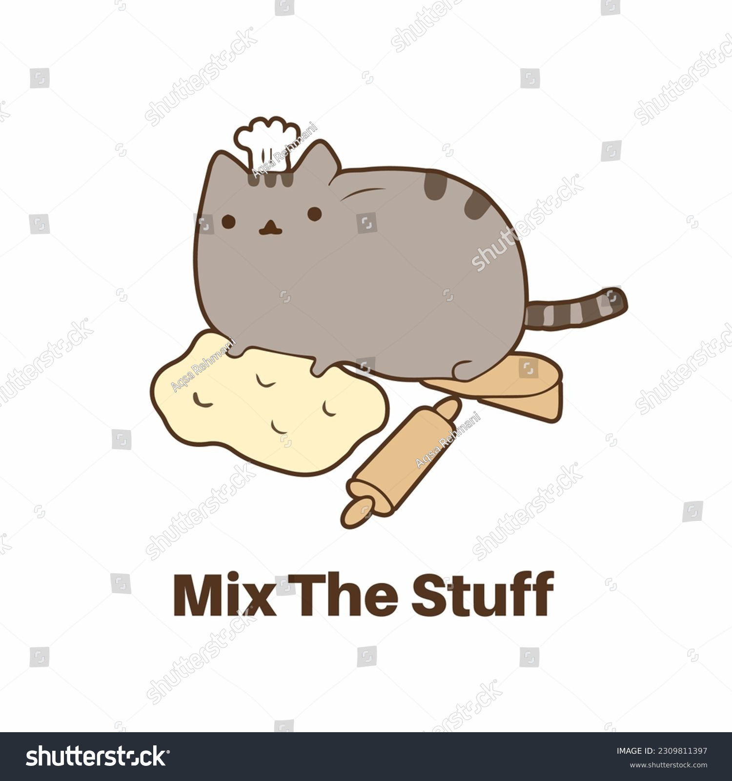 Pusheen cat emoji illustration, Cat Pusheen - Royalty Free Stock Vector ...