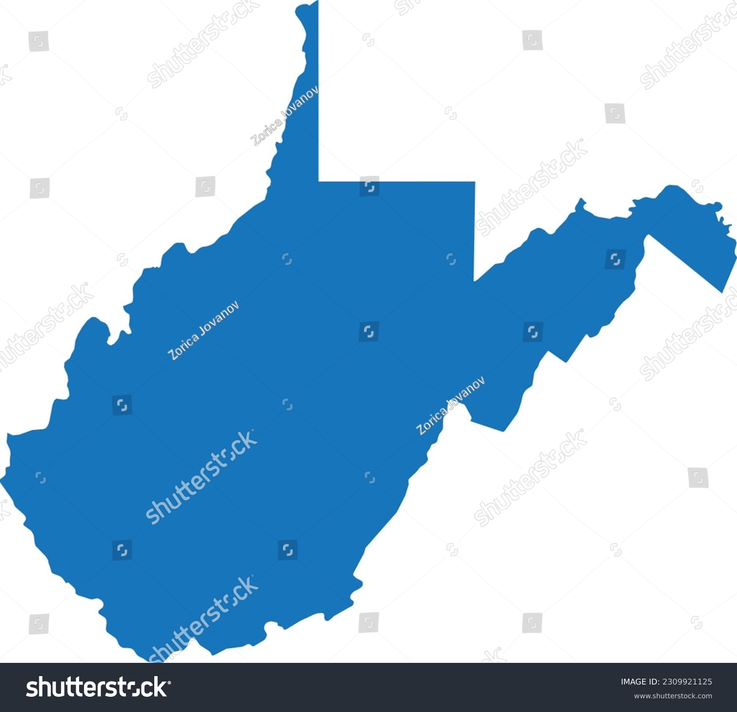 BLUE CMYK color detailed flat map of the federal - Royalty Free Stock ...