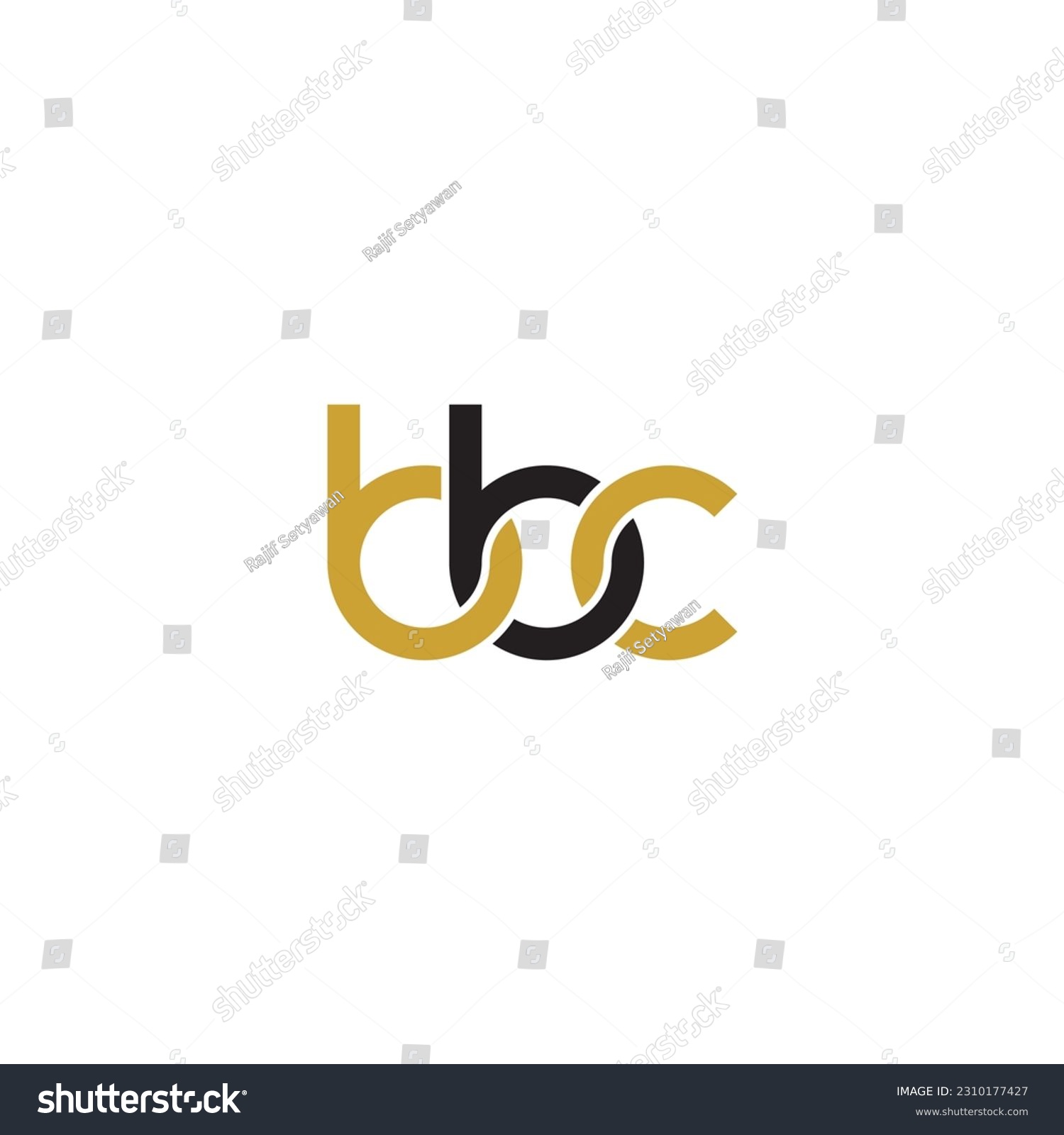 Letters BBC Monogram logo design - Royalty Free Stock Vector 2310177427 ...