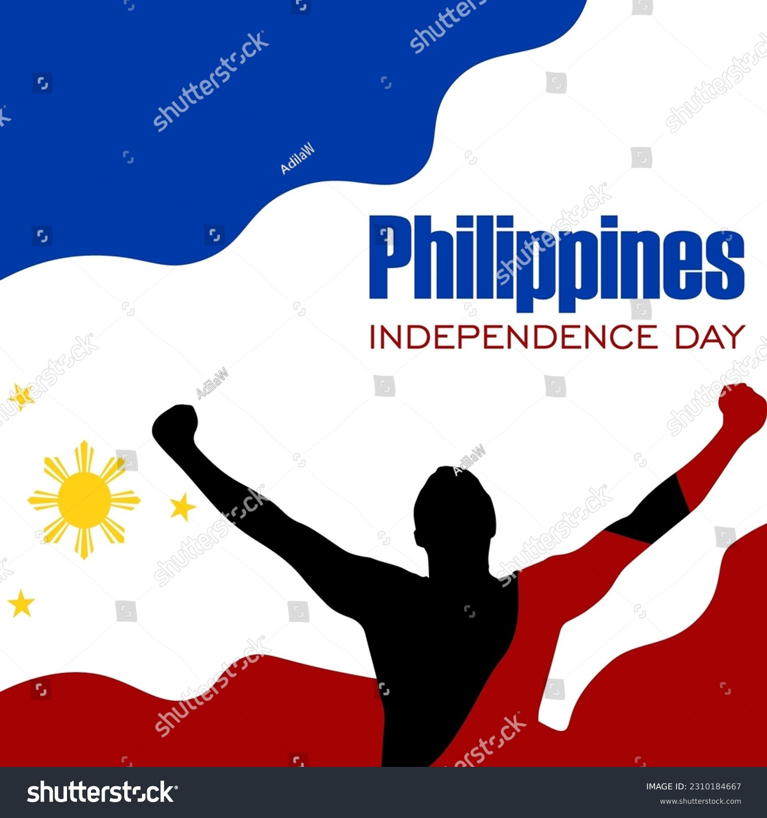 Filipino Araw ng Kalayaan (Translate: Philippine - Royalty Free Stock ...