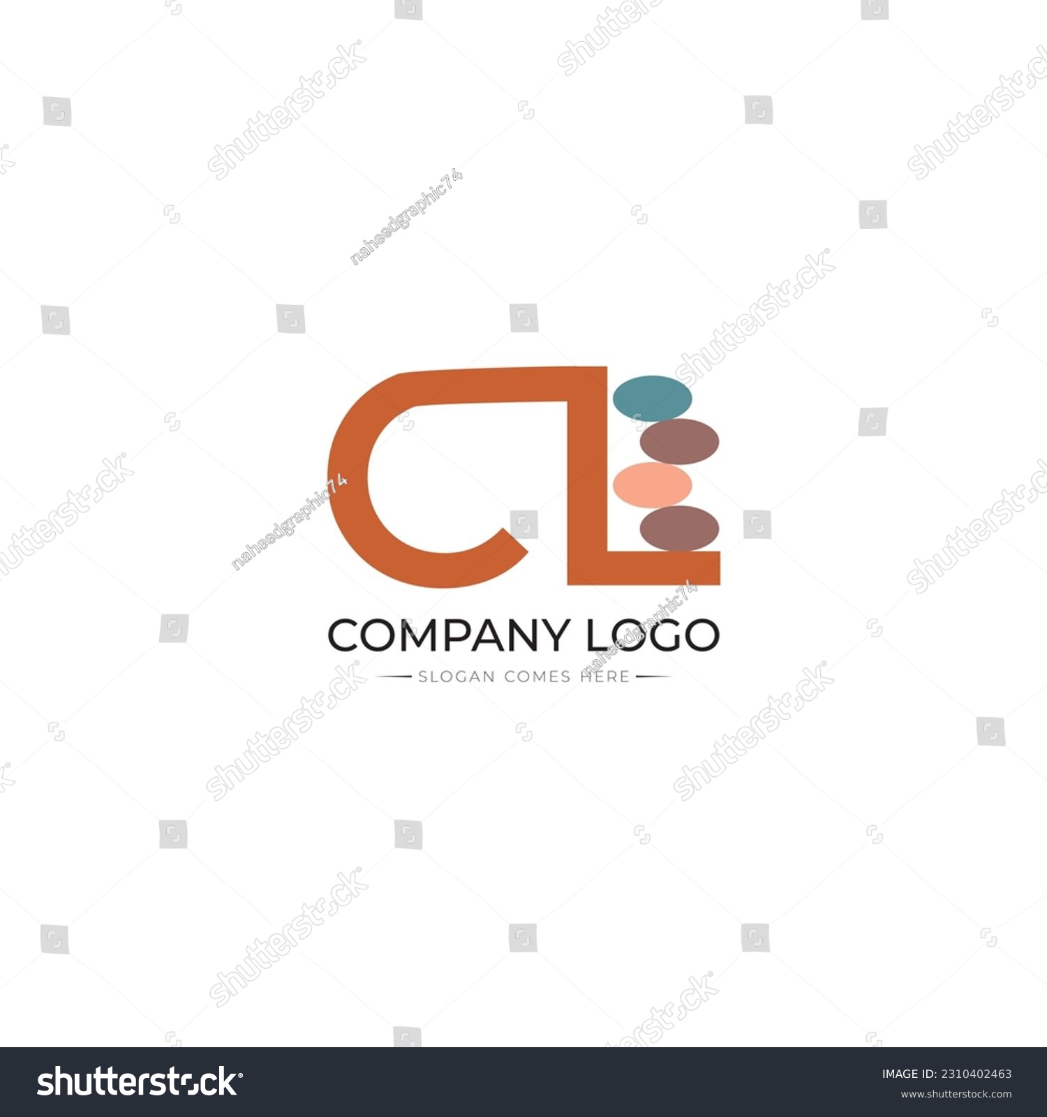 company logo design, letter cl logo design, - Royalty Free Stock Vector ...