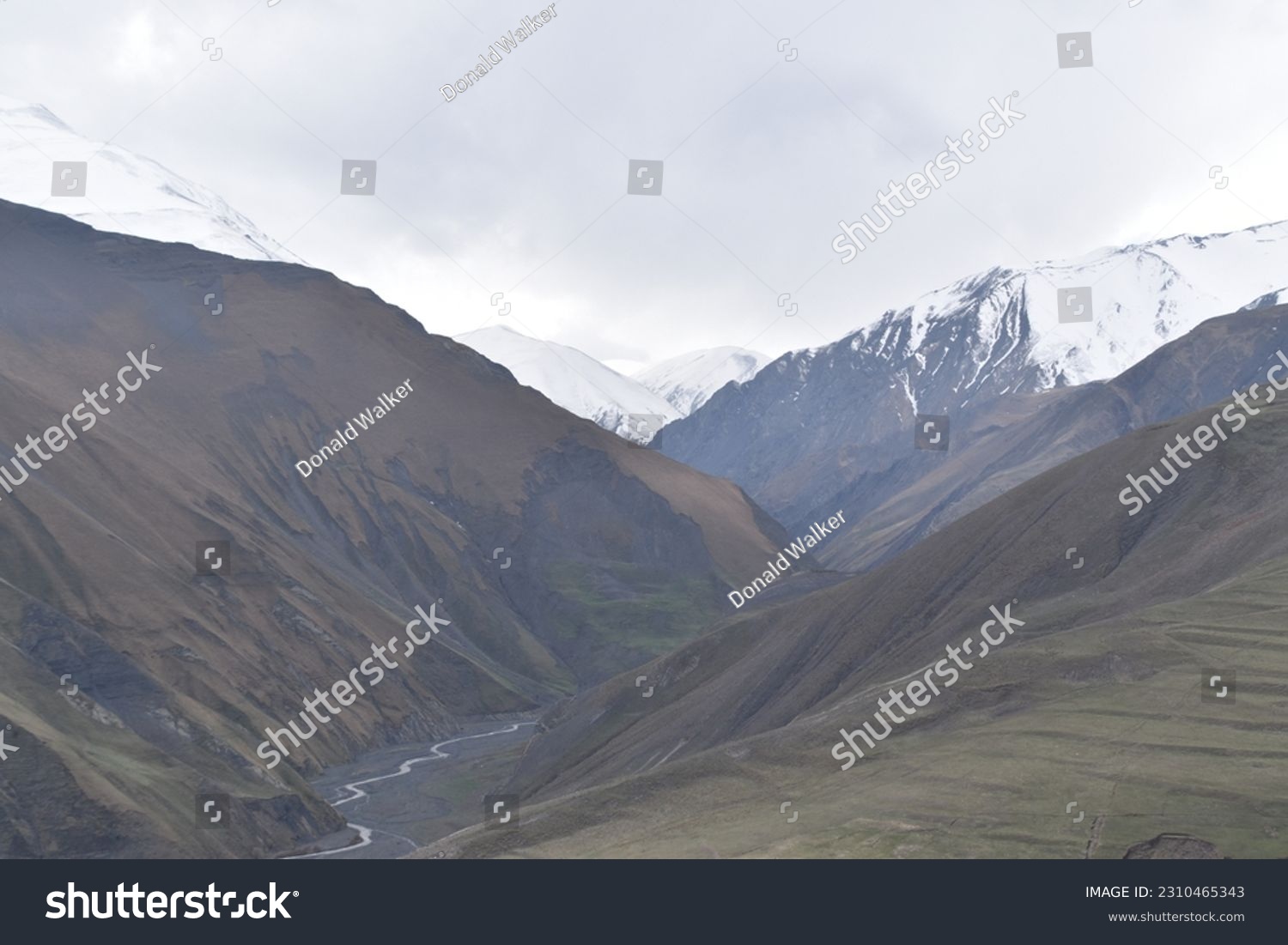 Rugged Terrain of the Caucuses Mountains in Azerbaijan #2310465343