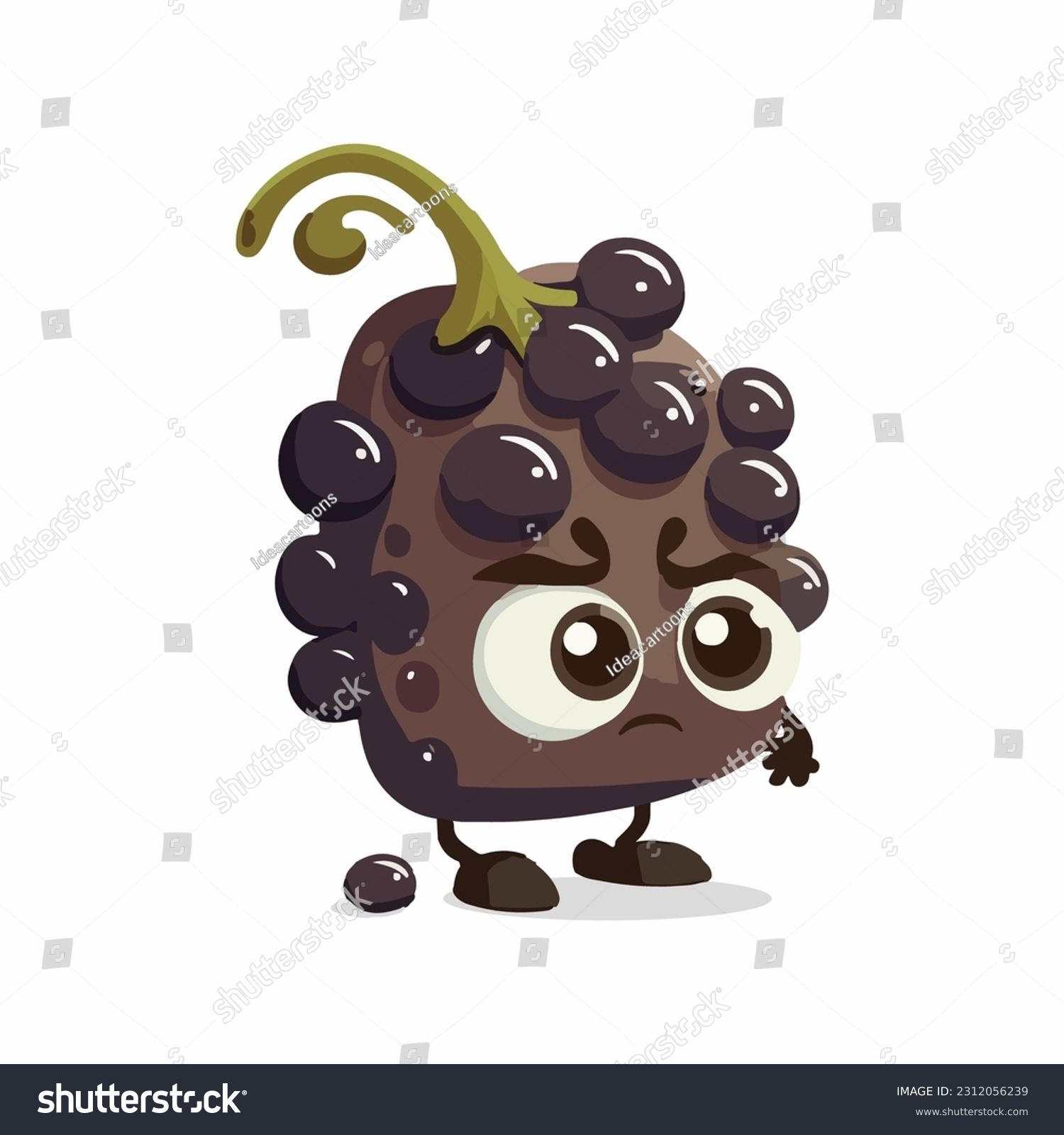 vector cute raisin cartoon style - Royalty Free Stock Vector 2312056239 ...