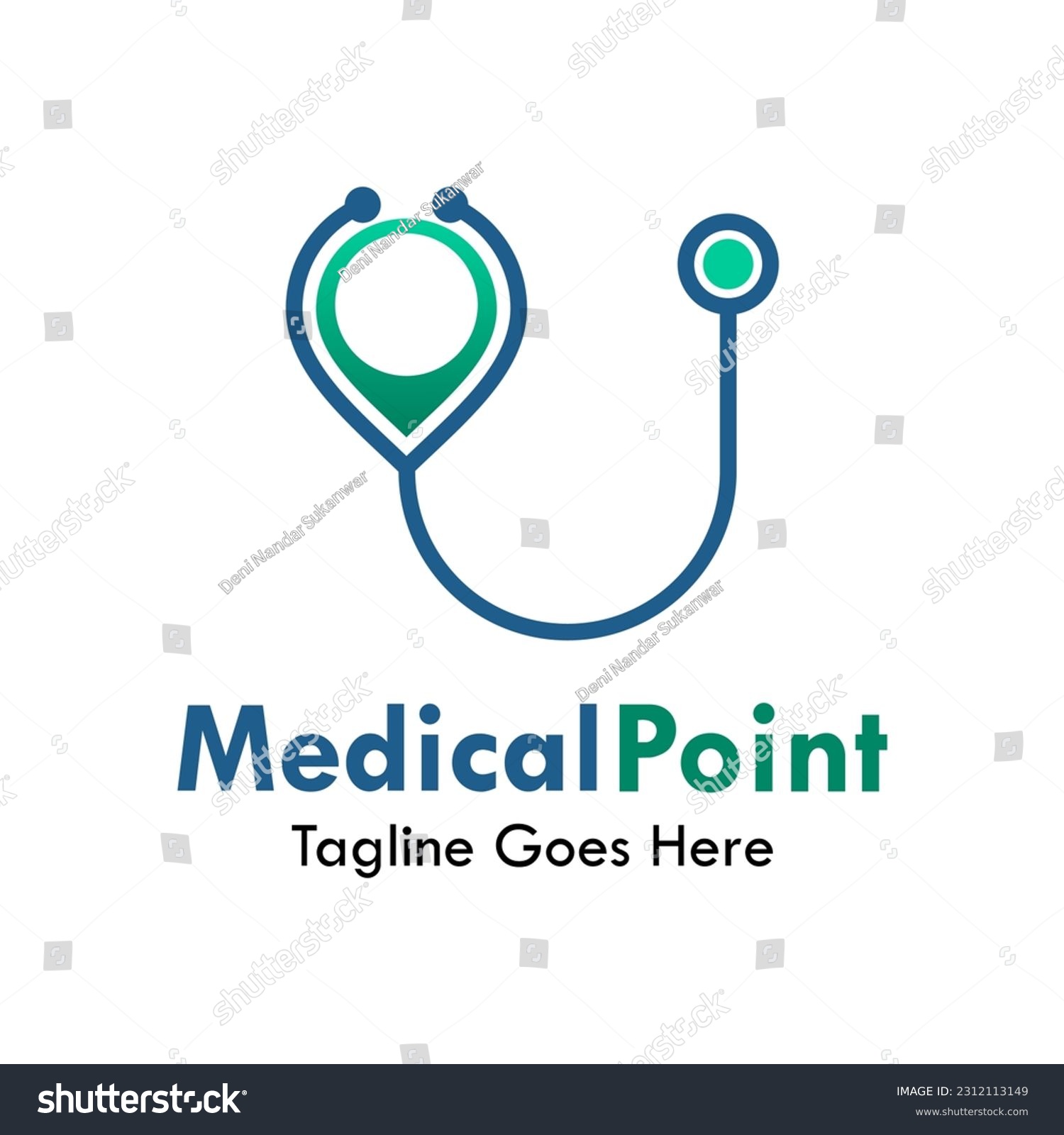 Medical location logo template illustration - Royalty Free Stock Vector ...