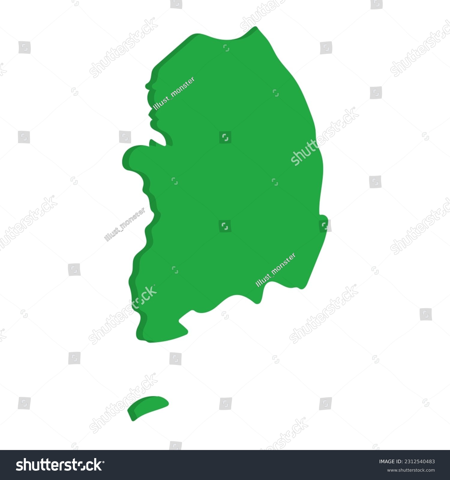 Korean map. Korea map icon. Vector. - Royalty Free Stock Vector ...