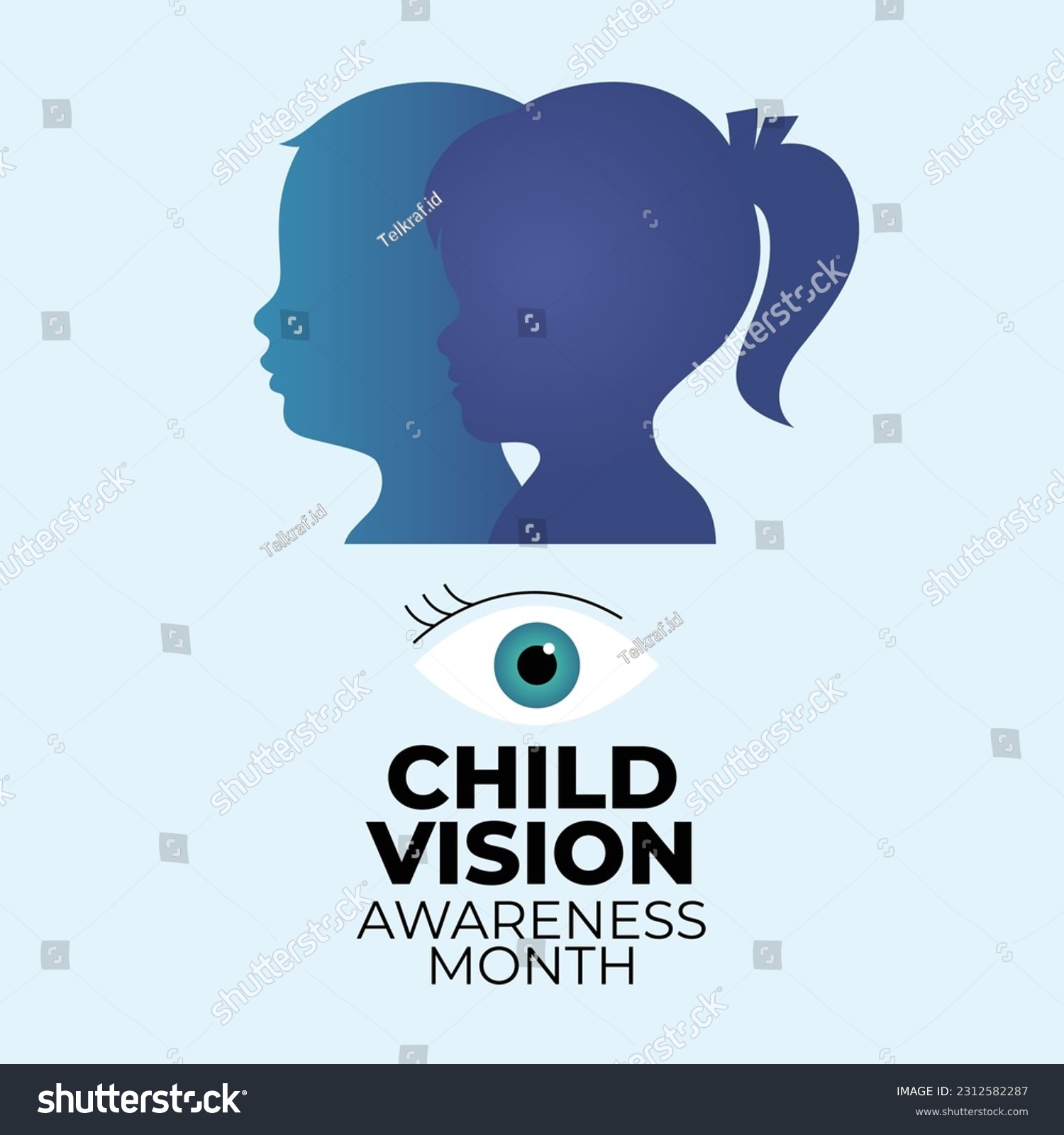child vision awareness month design template for - Royalty Free Stock Vector 2312582287 - Avopix.com