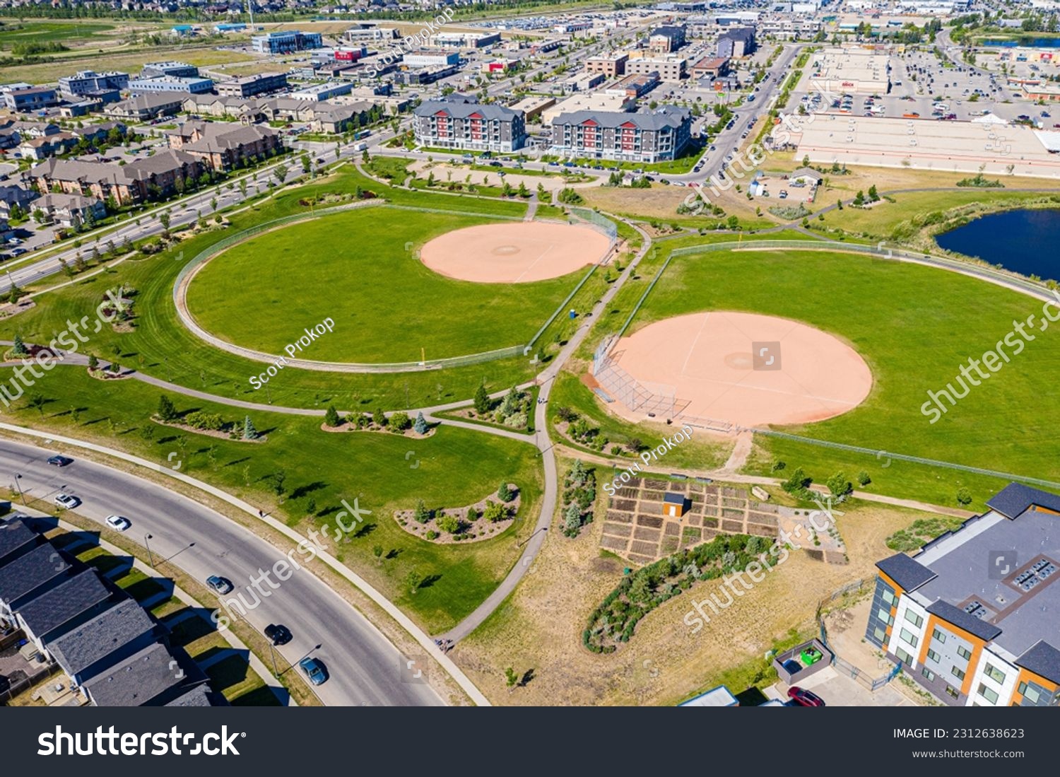 Peter Zakreski Park Aerial in Saskatoon, Saskatchewan #2312638623