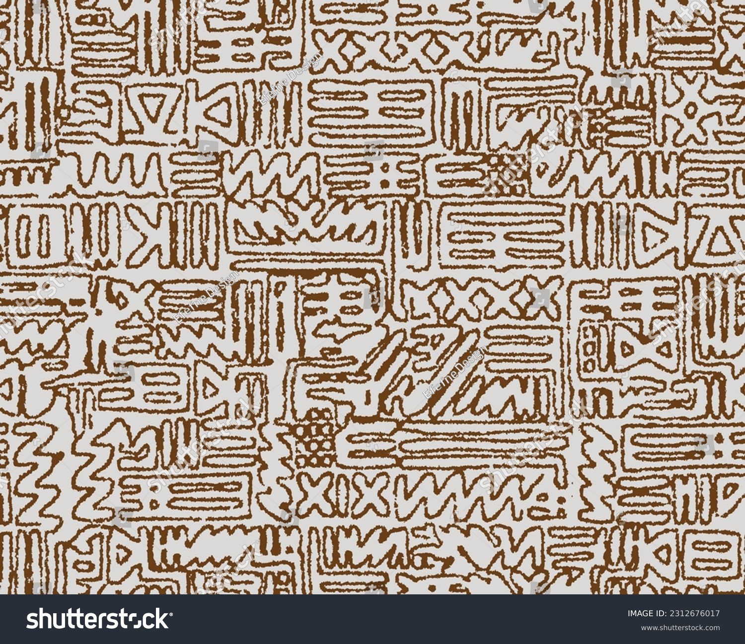 Tribal vector ornament. Seamless African pattern. Ethnic carpet style. Geometric mosaic on the tile Ancient interior.Modern rug. Geo print textile Cloth.Vector fabric Abstract digital printing linen #2312676017