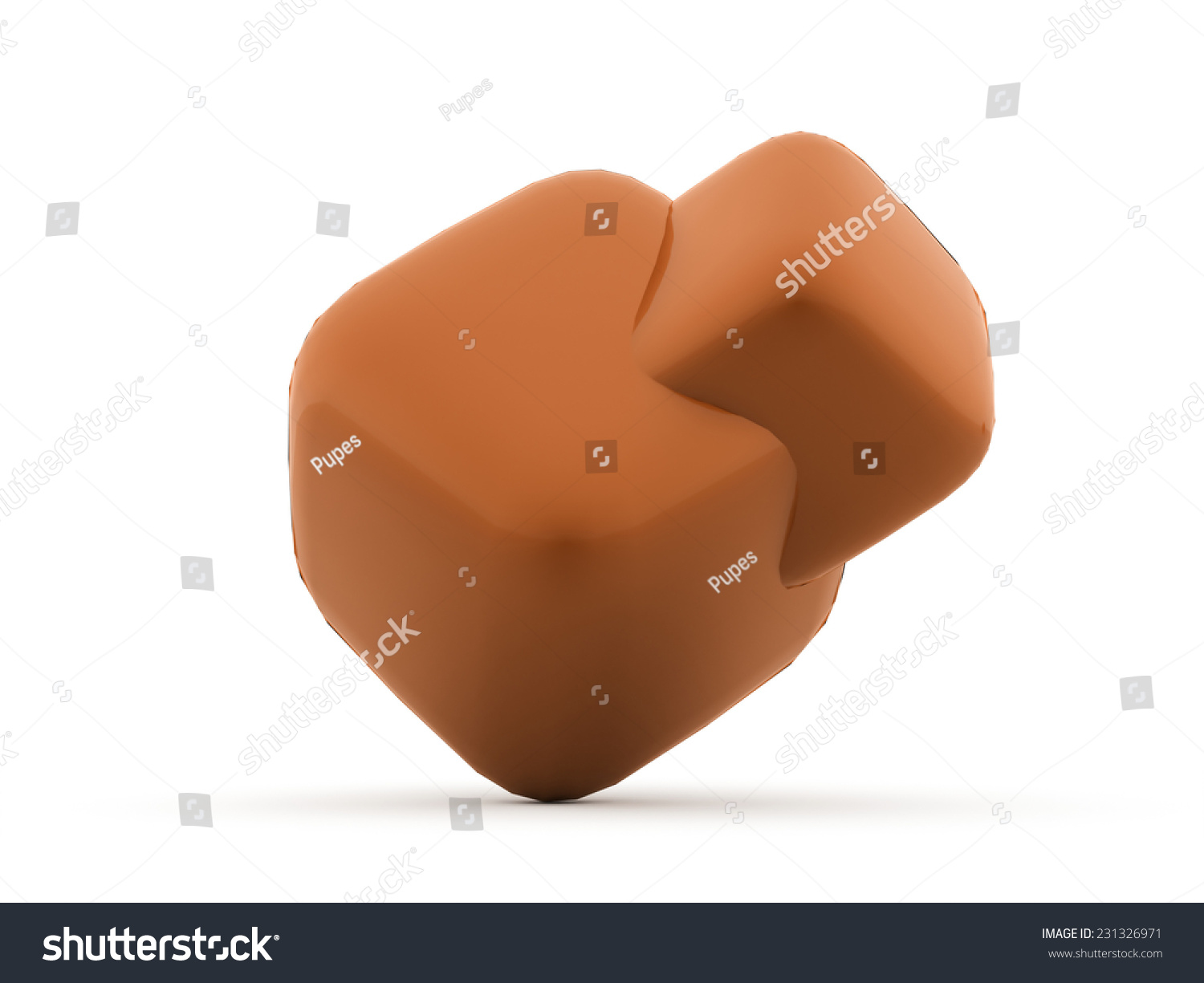 Orange cubes icon concept rendered on white background #231326971