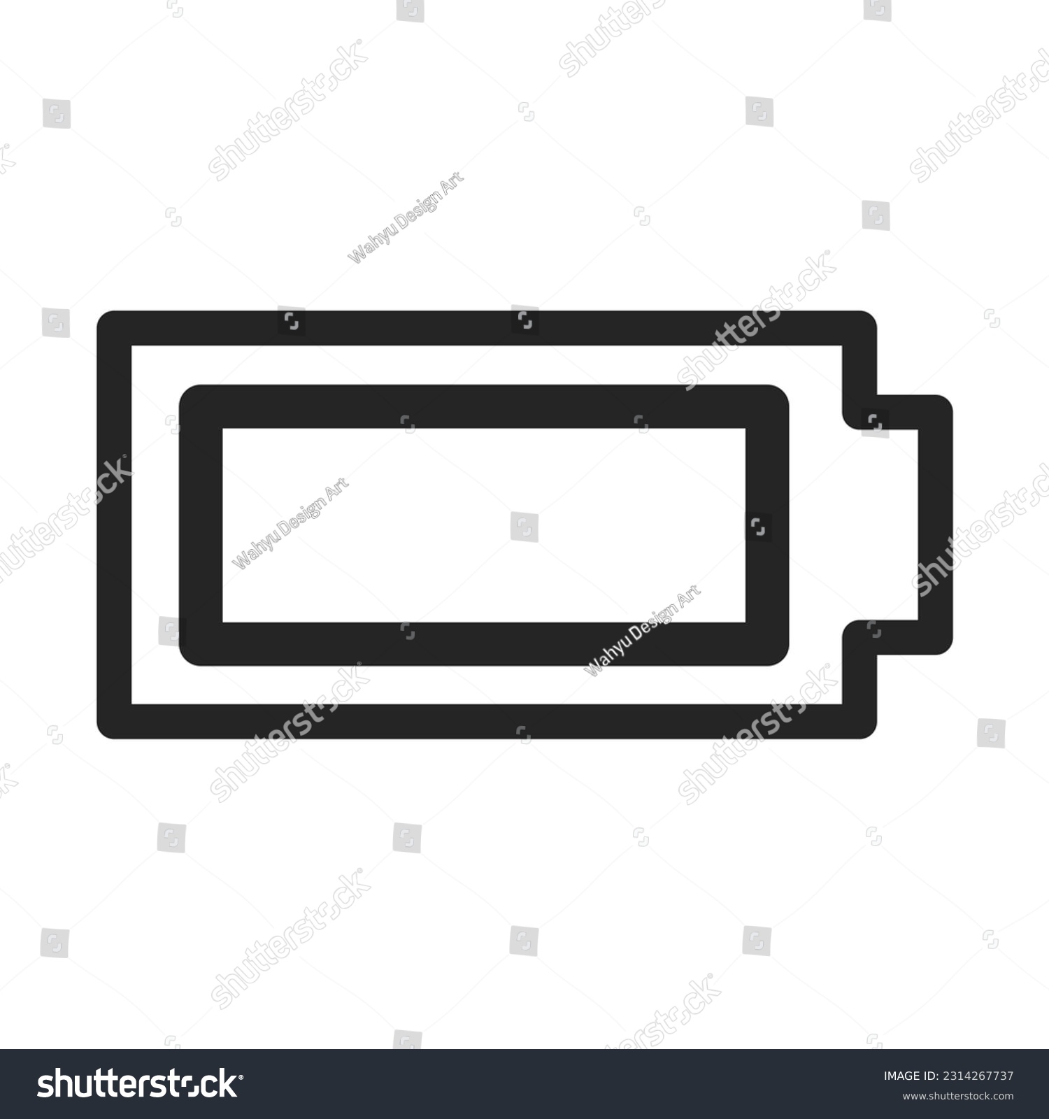 Battery Icon, Black Color Ui Ux Design, Vector - Royalty Free Stock 