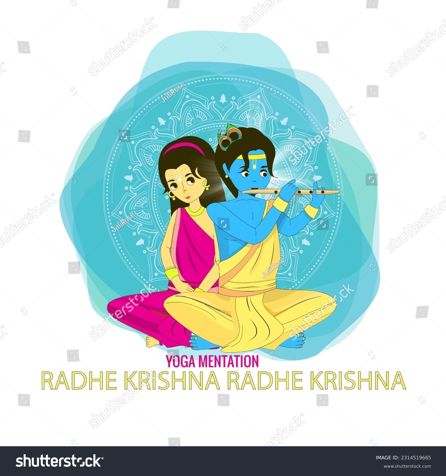 Hindu god and goddess Radha Krishna religion Royalty Free Stock