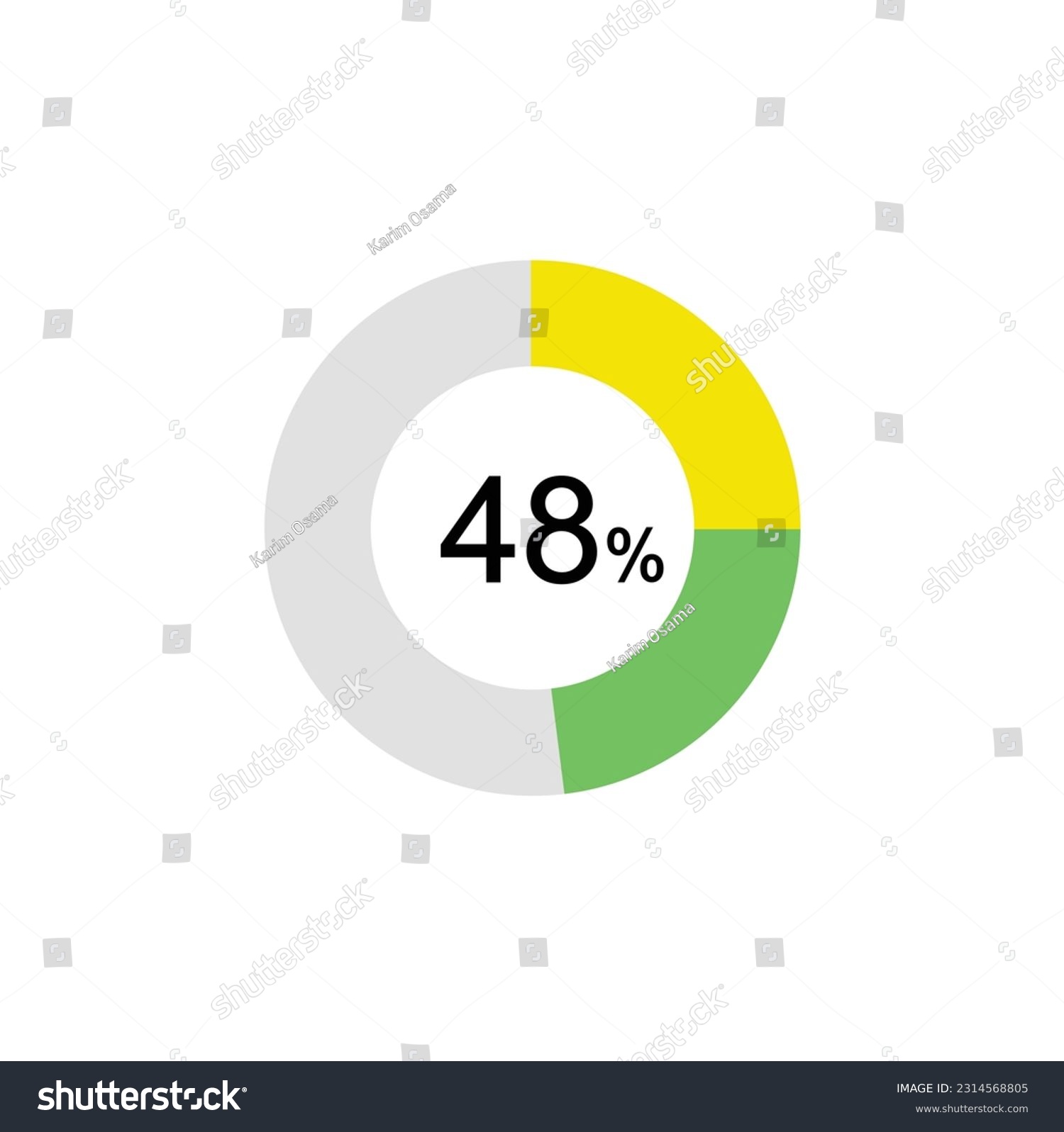 48% circle diagrams Infographics vector, 48 - Royalty Free Stock Vector ...