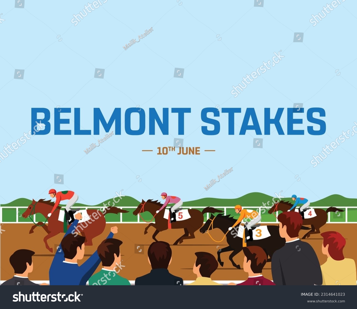 Belmont Stakes Day, Belmont Stakes, Horse Race - Royalty Free Stock ...