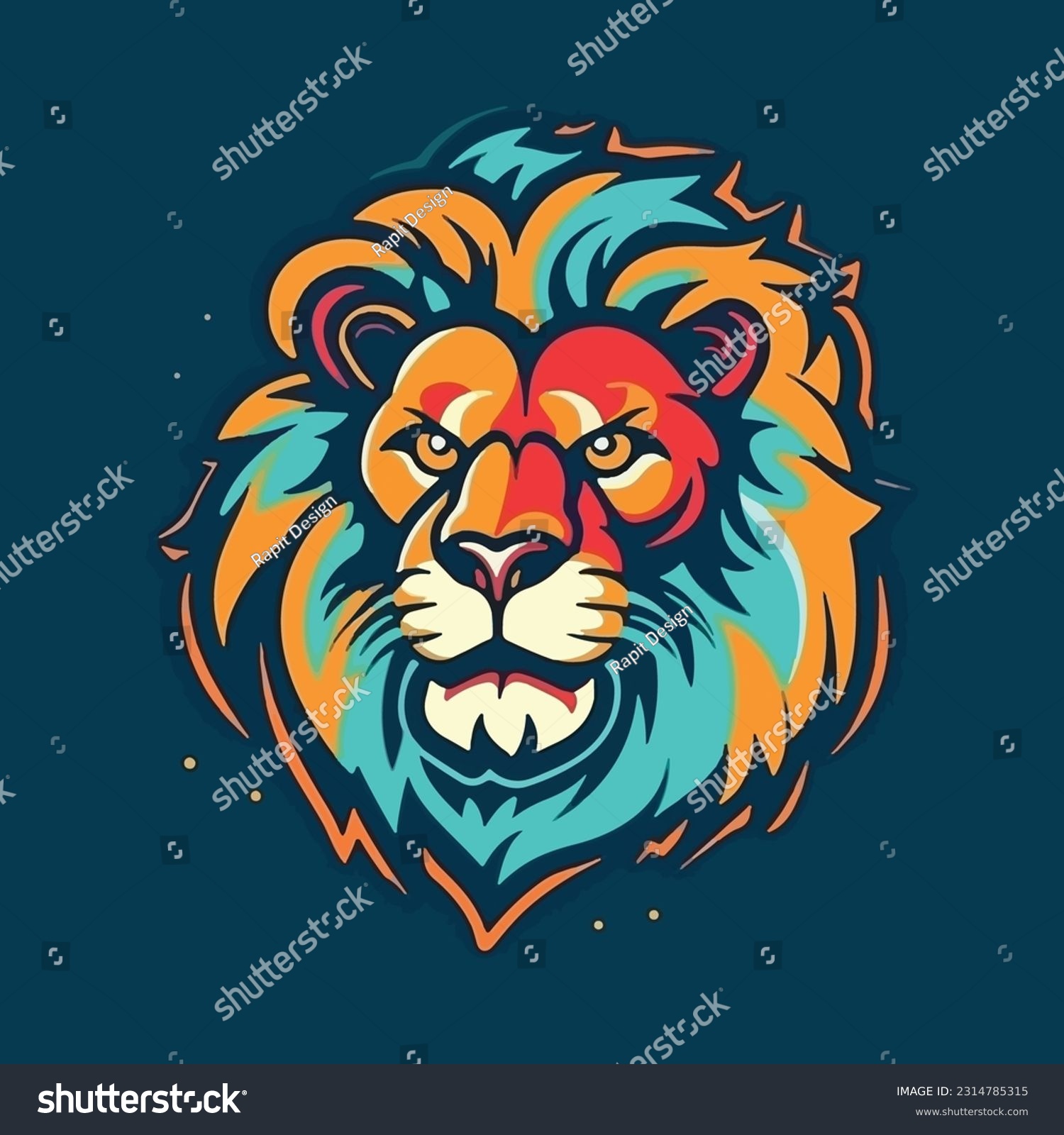 head Lion mascot logo for a sportswear company. - Royalty Free Stock ...