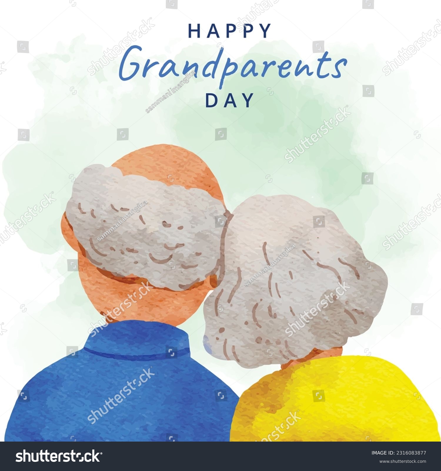 Happy Grandparents Day background. National Royalty Free Stock Vector