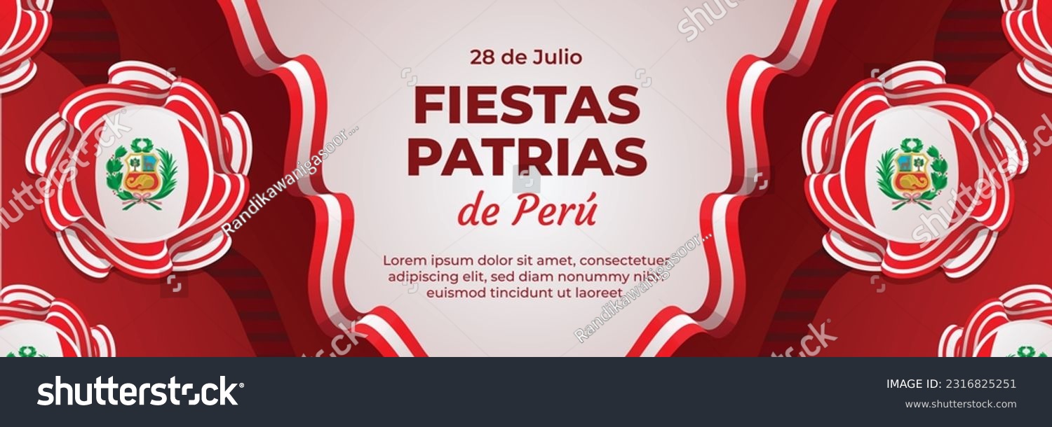 Felices Fiestas Patrias Peruvian Fiestas Royalty Free Stock Vector 2316825251 7347