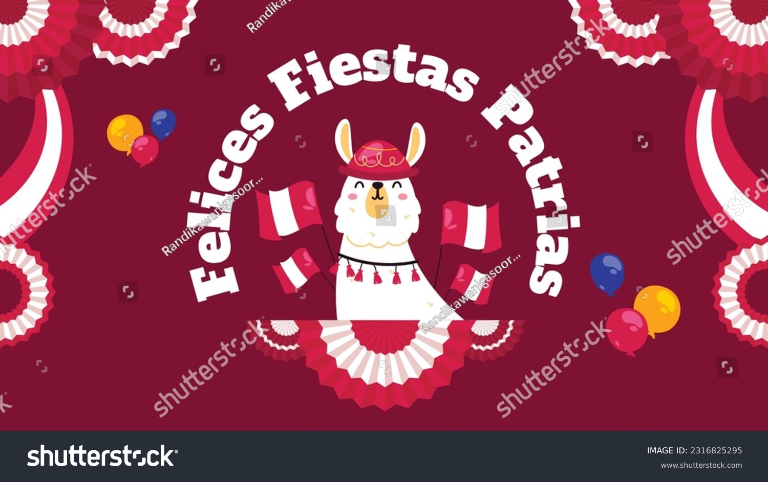 Felices Fiestas Patrias Peruvian Fiestas Royalty Free Stock Vector 2316825295 6178