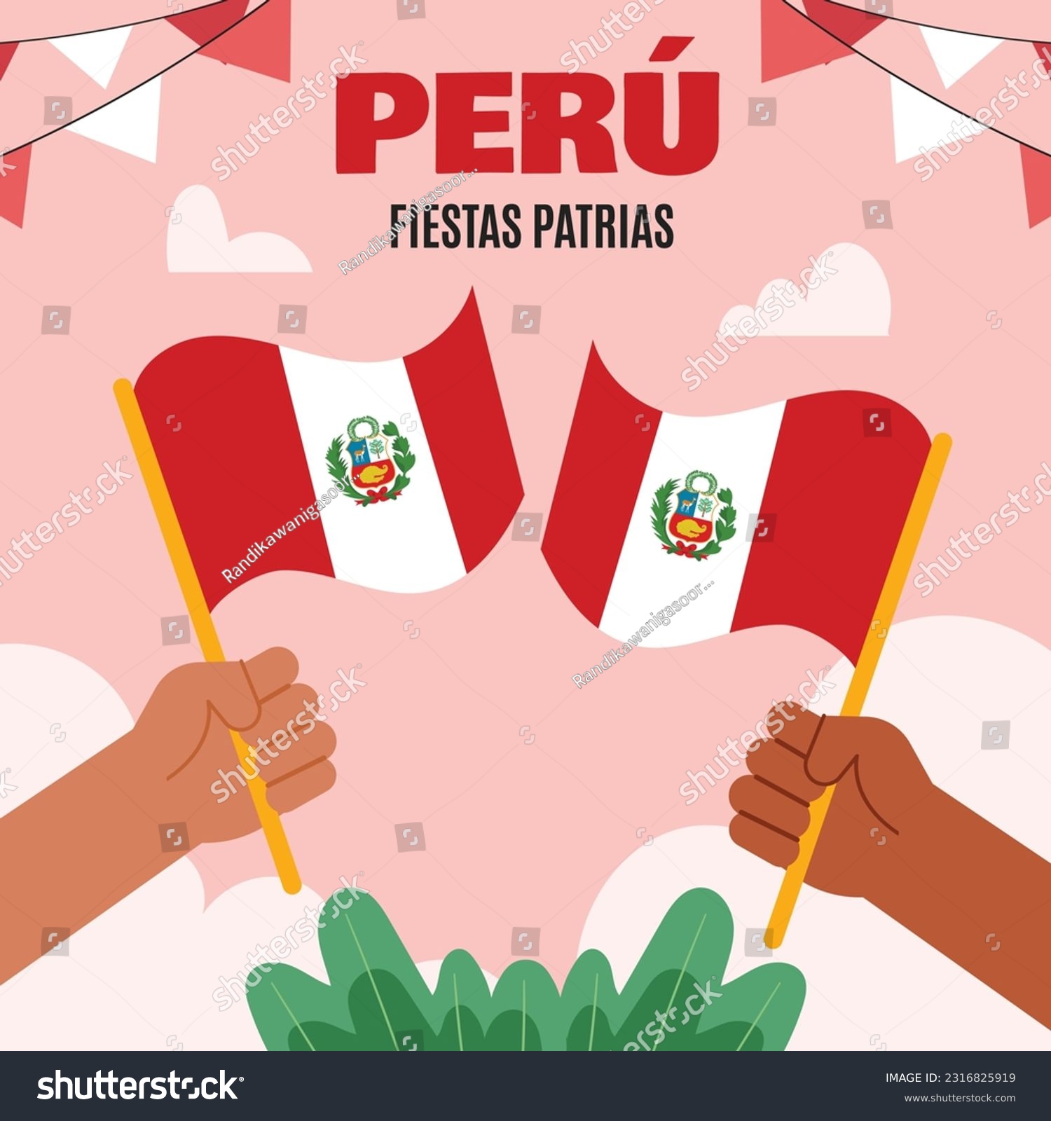 Felices Fiestas Patrias Peruvian Fiestas Royalty Free Stock Vector 2316825919