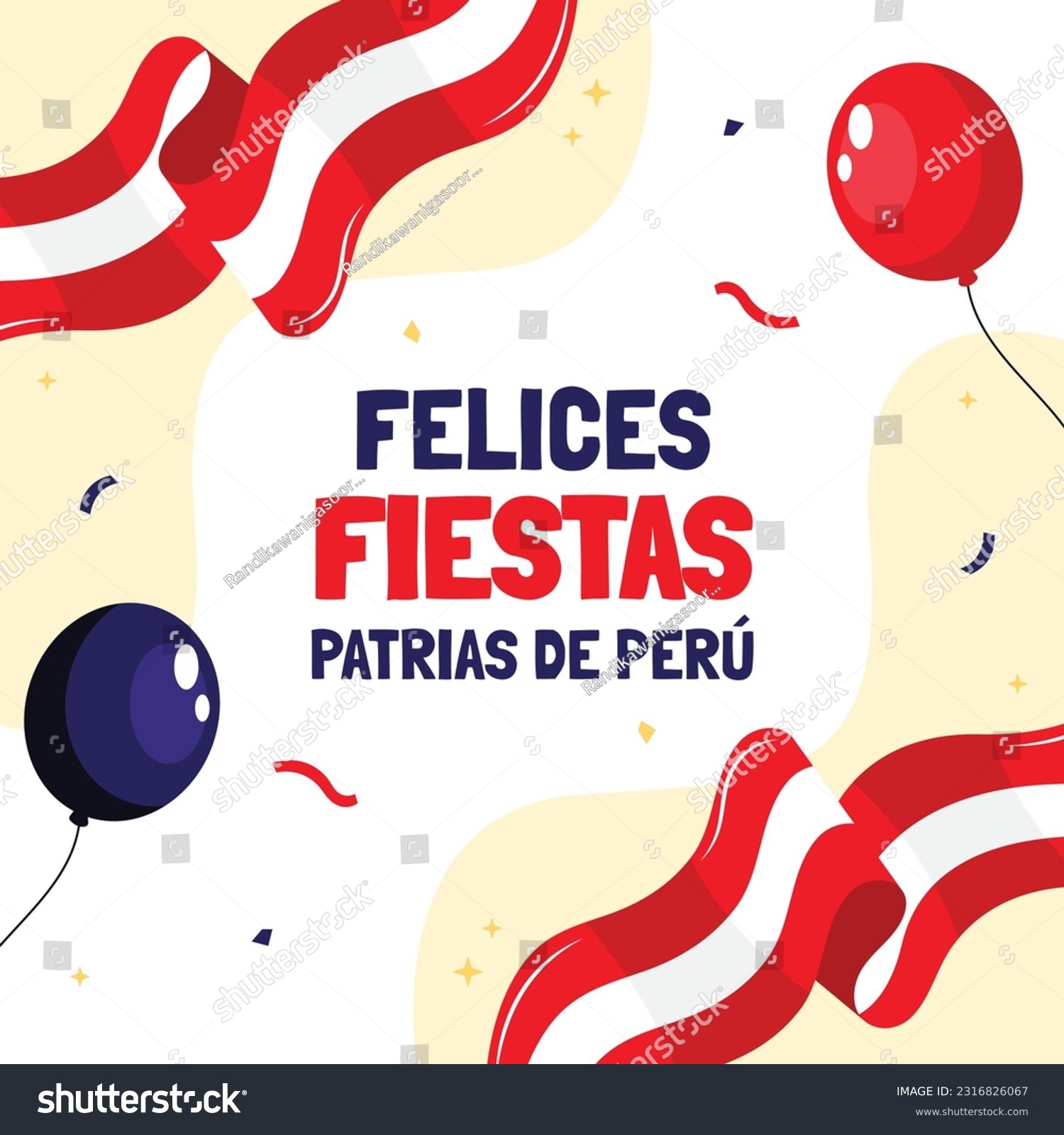 Felices Fiestas Patrias Peruvian Fiestas Royalty Free Stock Vector 2316826067 2582