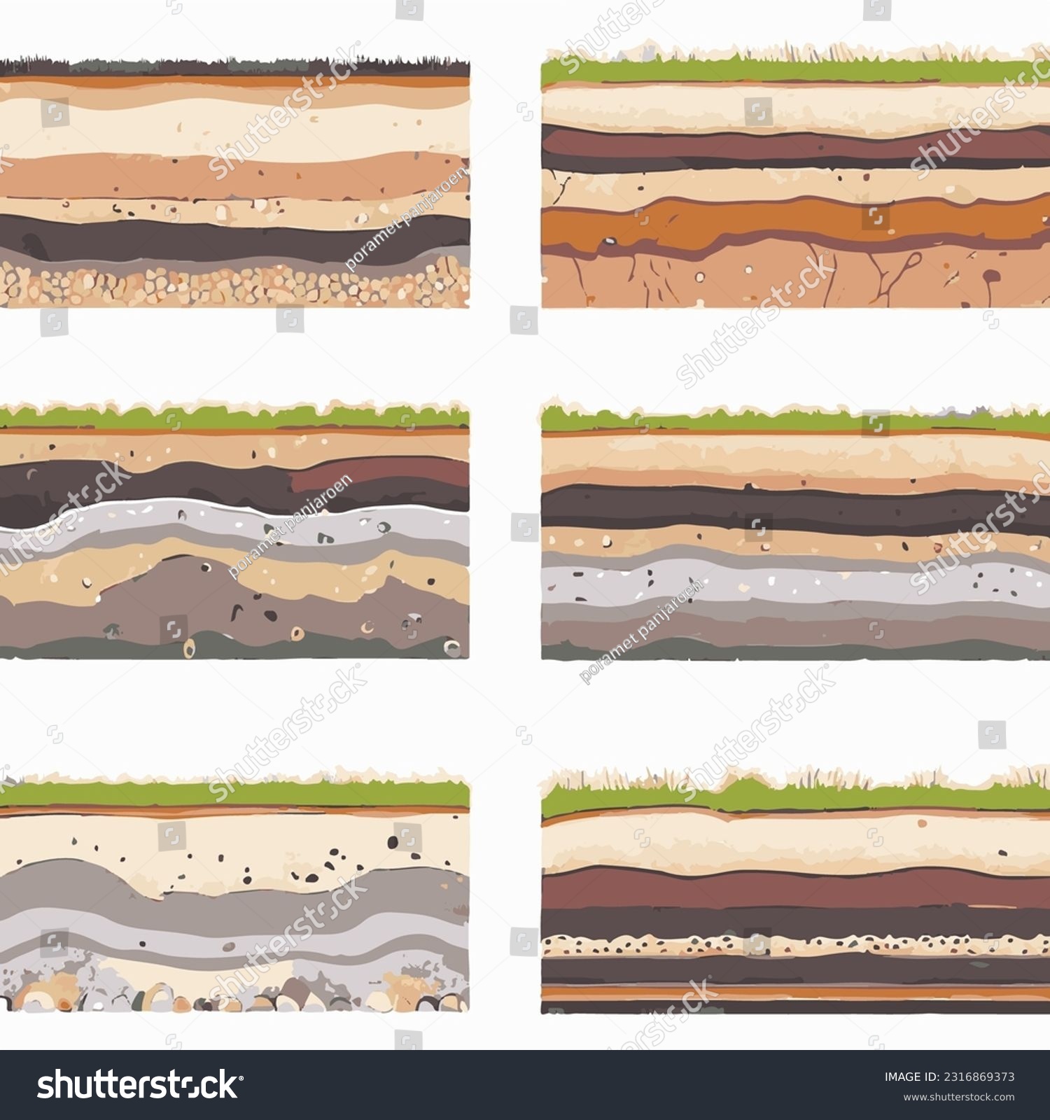 Seamless ground cross sections,layers under - Royalty Free Stock Vector ...