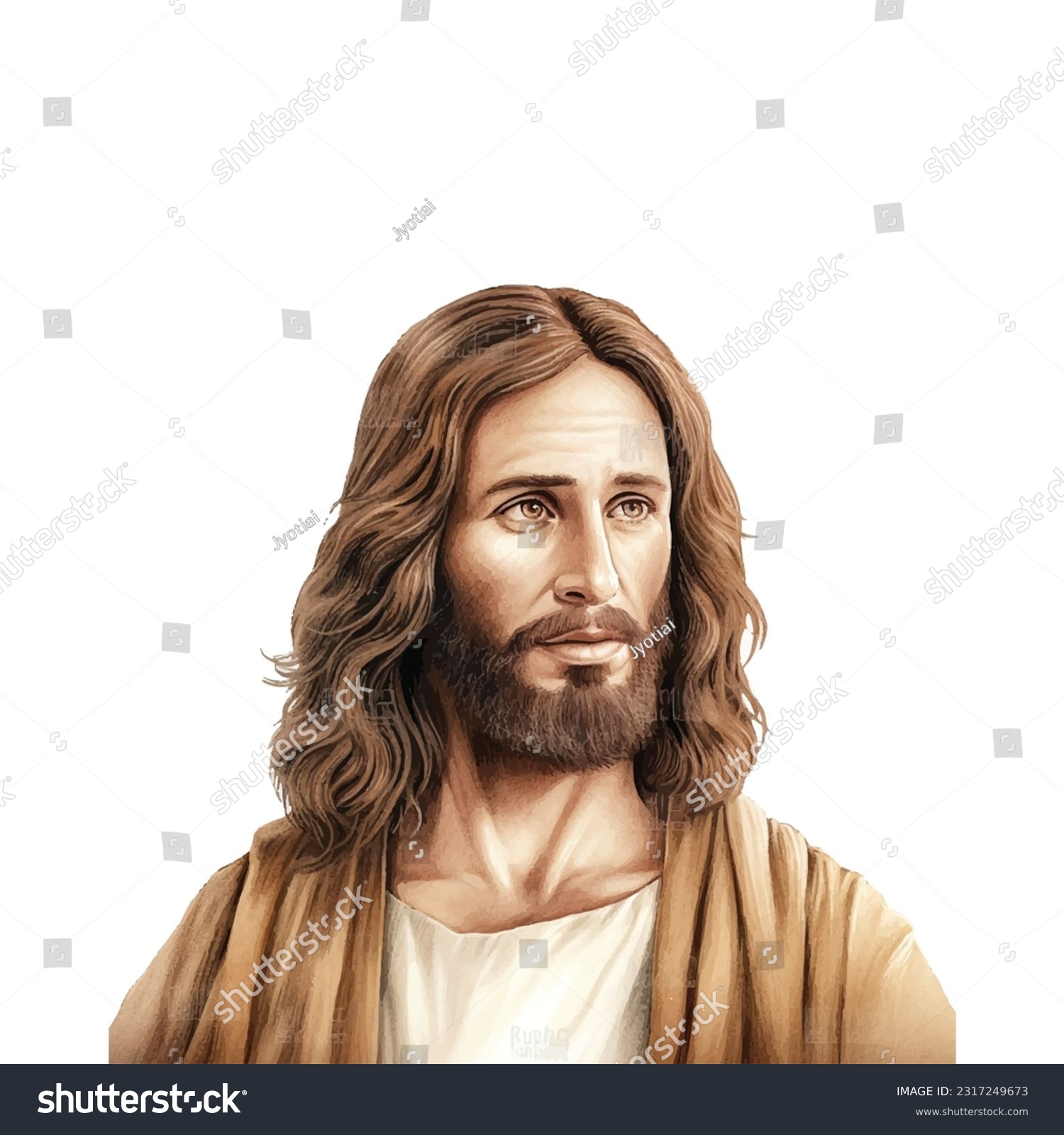 Vector Illustration of Jesus Christ. - Royalty Free Stock Vector ...