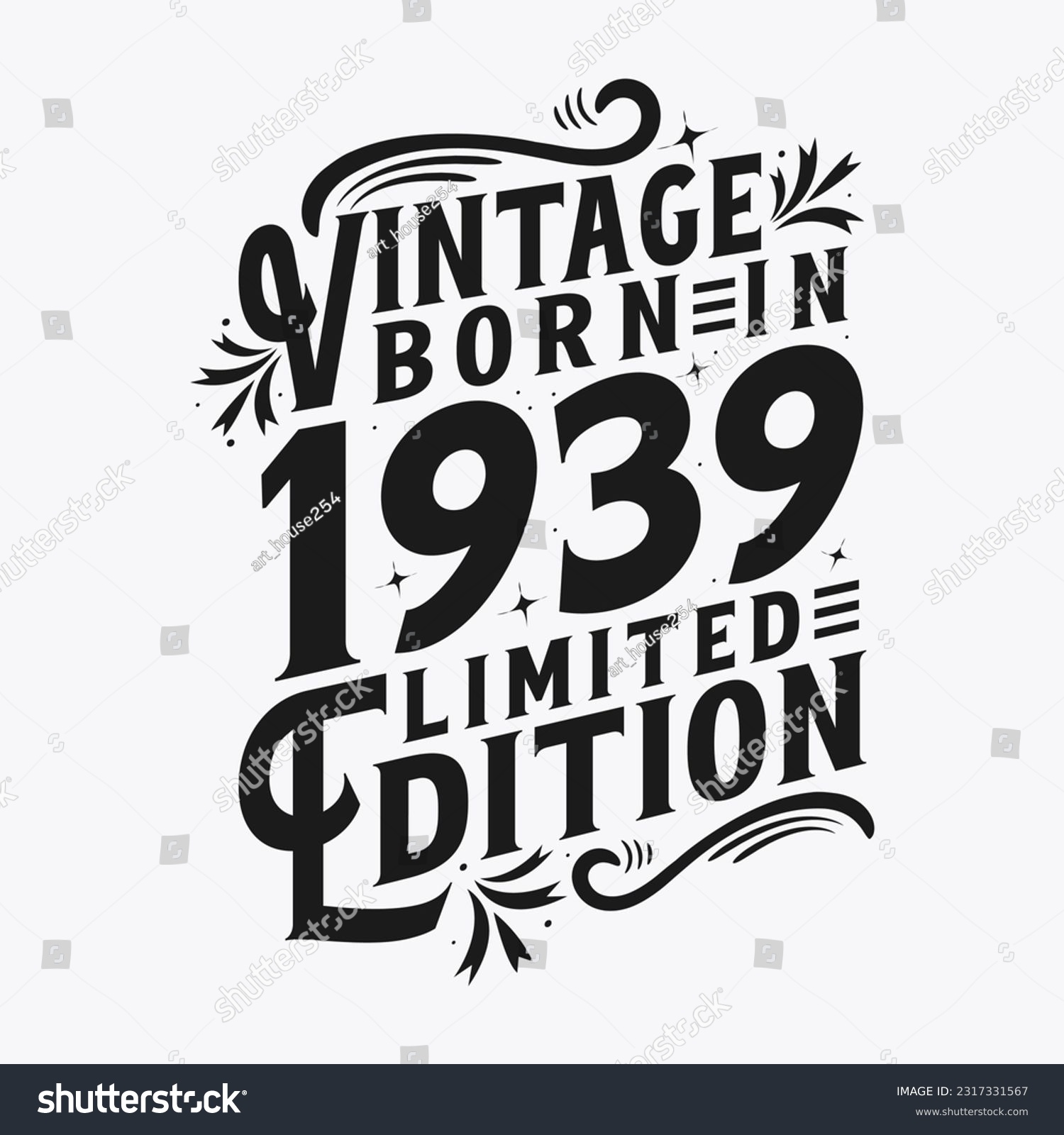 : Vintage Born In 1939, Born In Vintage 1939 - Royalty Free Stock ...